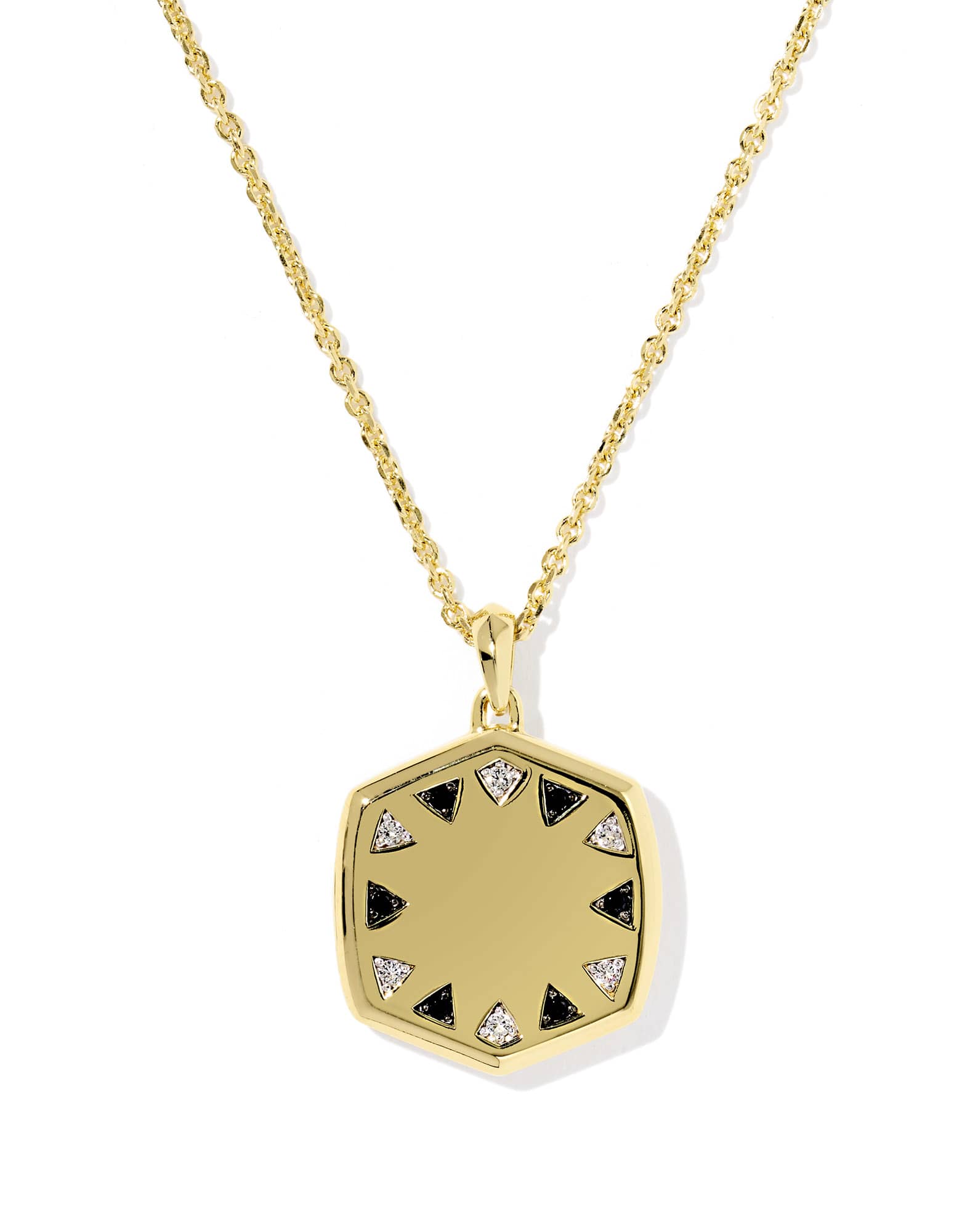 Large Metal Davie 18k Gold Vermeil Locket Necklace 