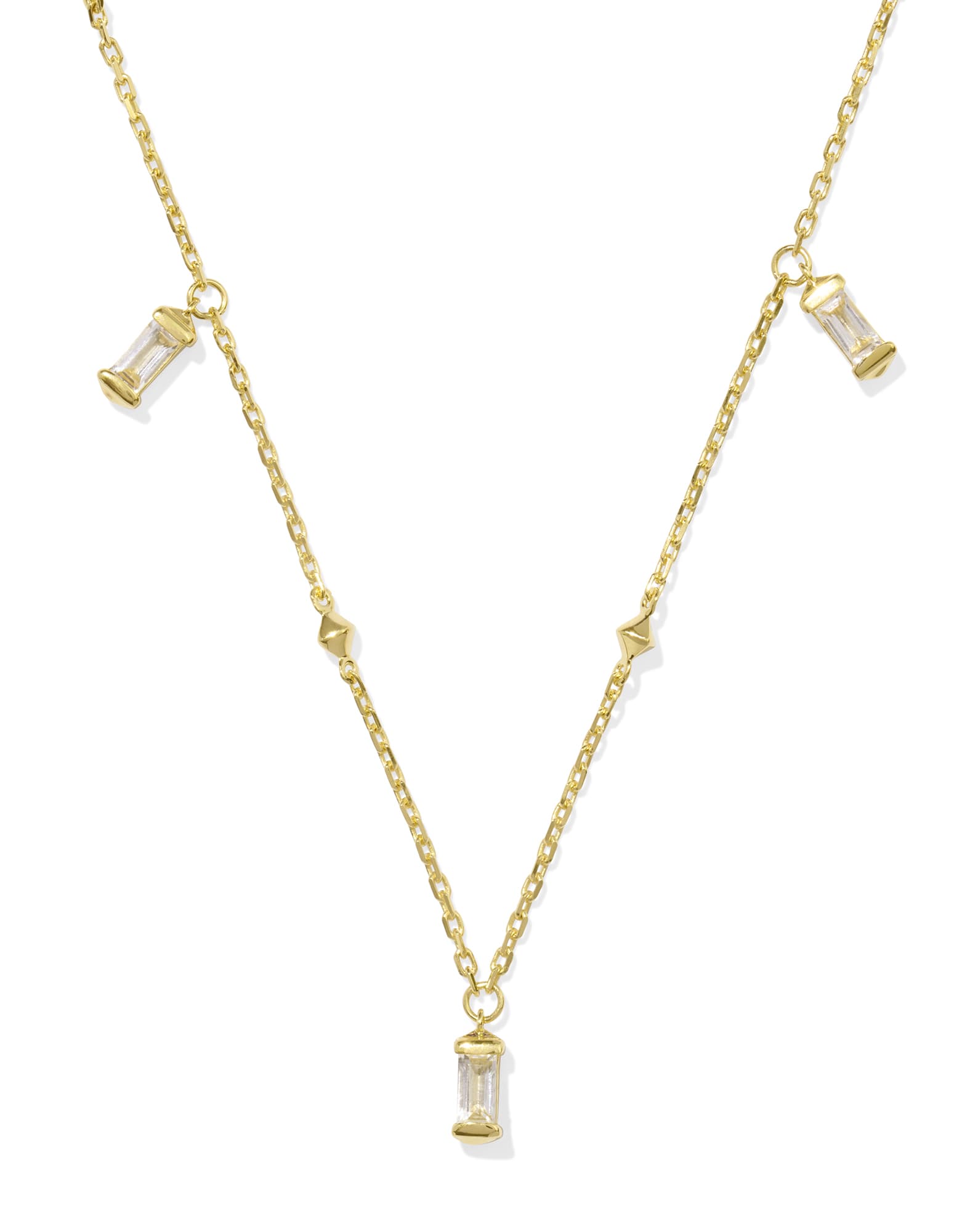 Blythe 18k Gold Vermeil Strand Necklace in White Topaz
