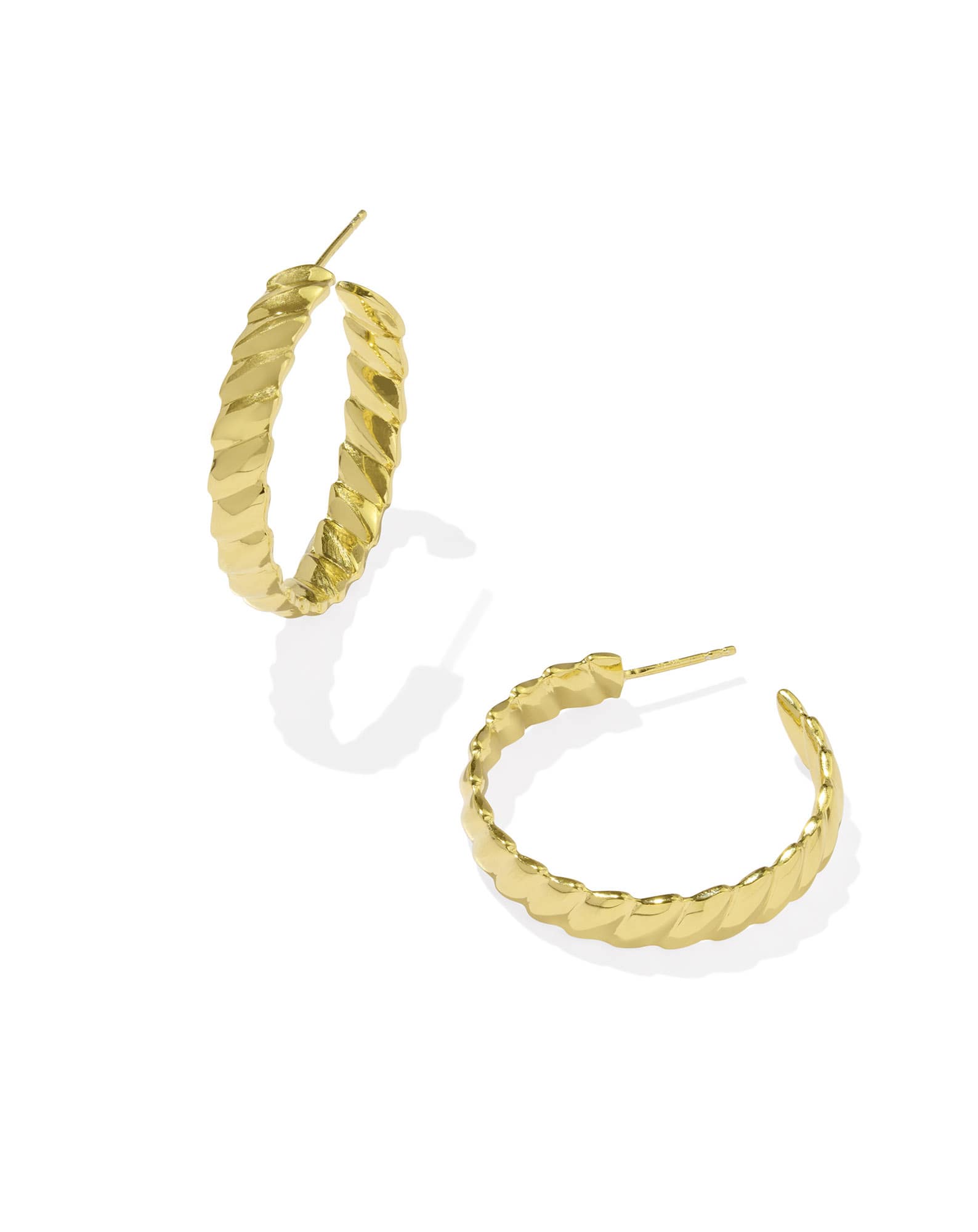 Tyler Wide Medium Hoop Earrings in 18k Gold Vermeil