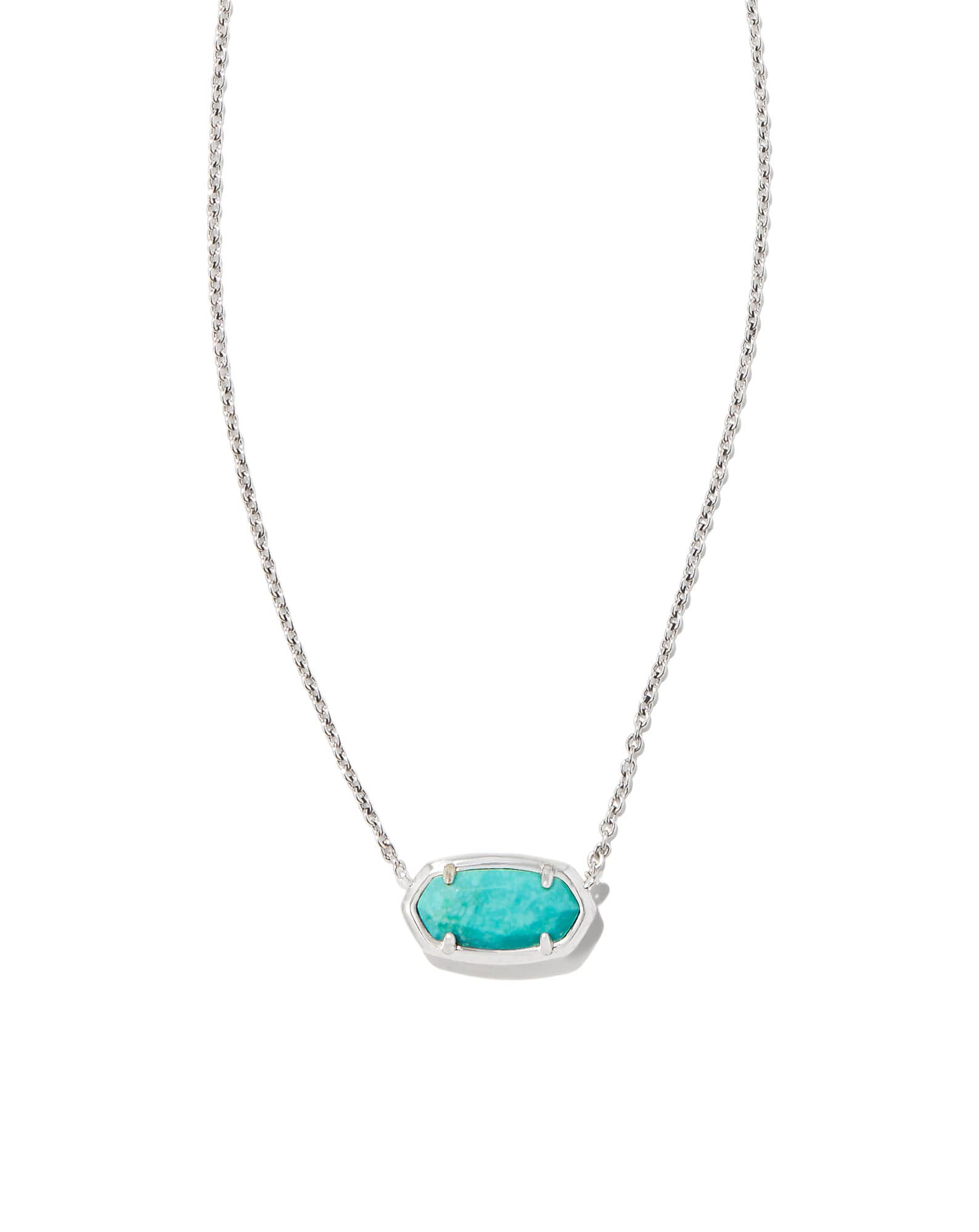Yellow Rose by Kendra Scott x Yellowstone™ Vintage Silver Elisa Yellowstone Short Pendant Necklace in Variegated Turquoise Magnesite