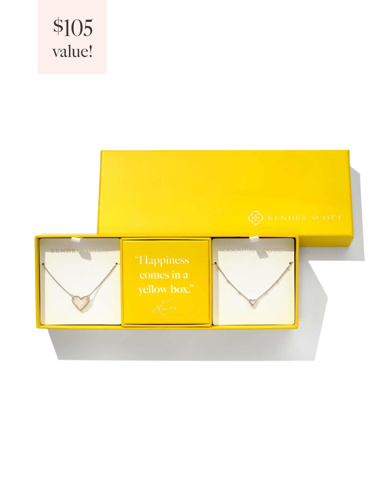 Ari Heart Silver Gift Set of 2 in Ivory Mother-of-Pearl