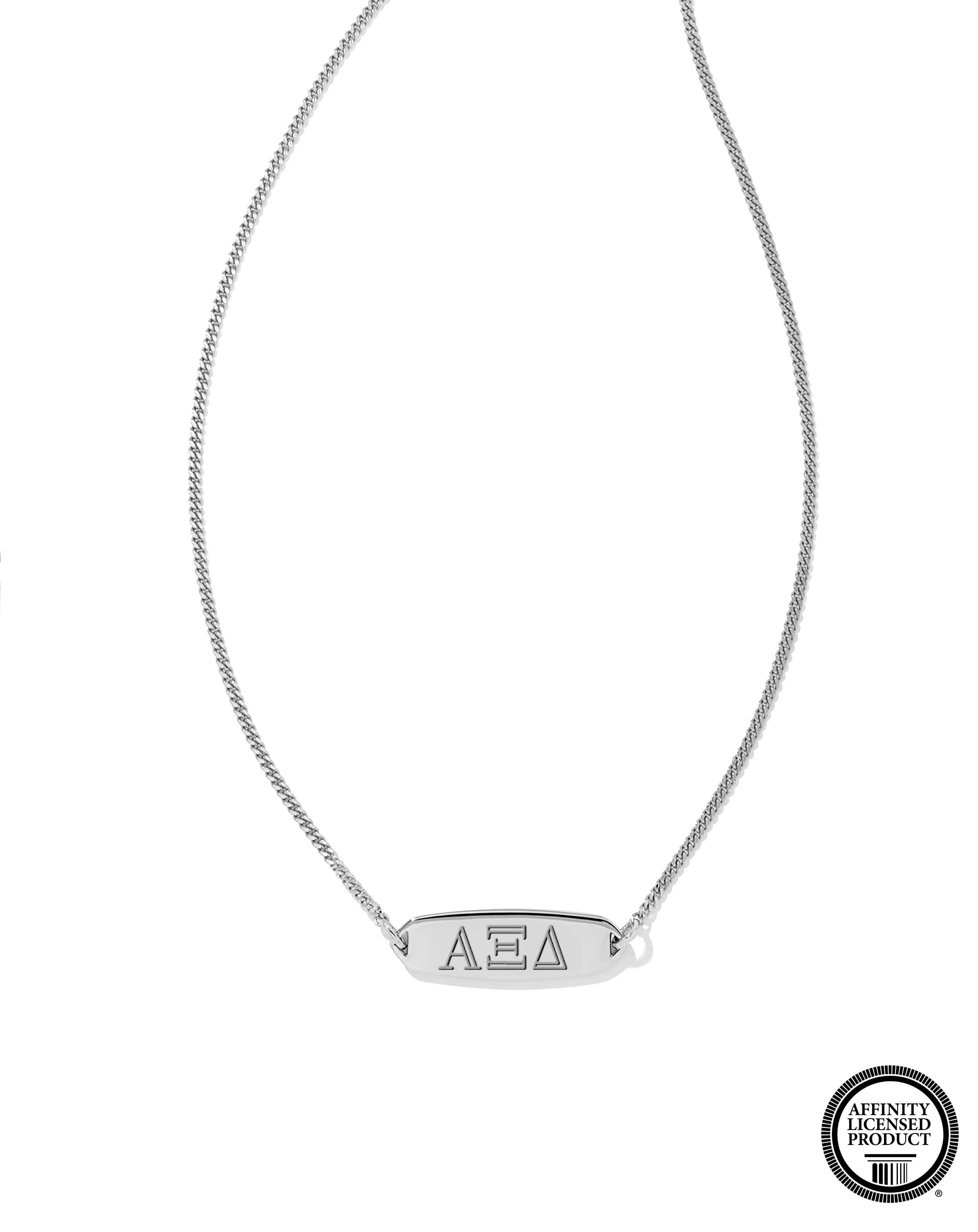 Alpha Xi Delta Pendant Necklace in Sterling Silver
