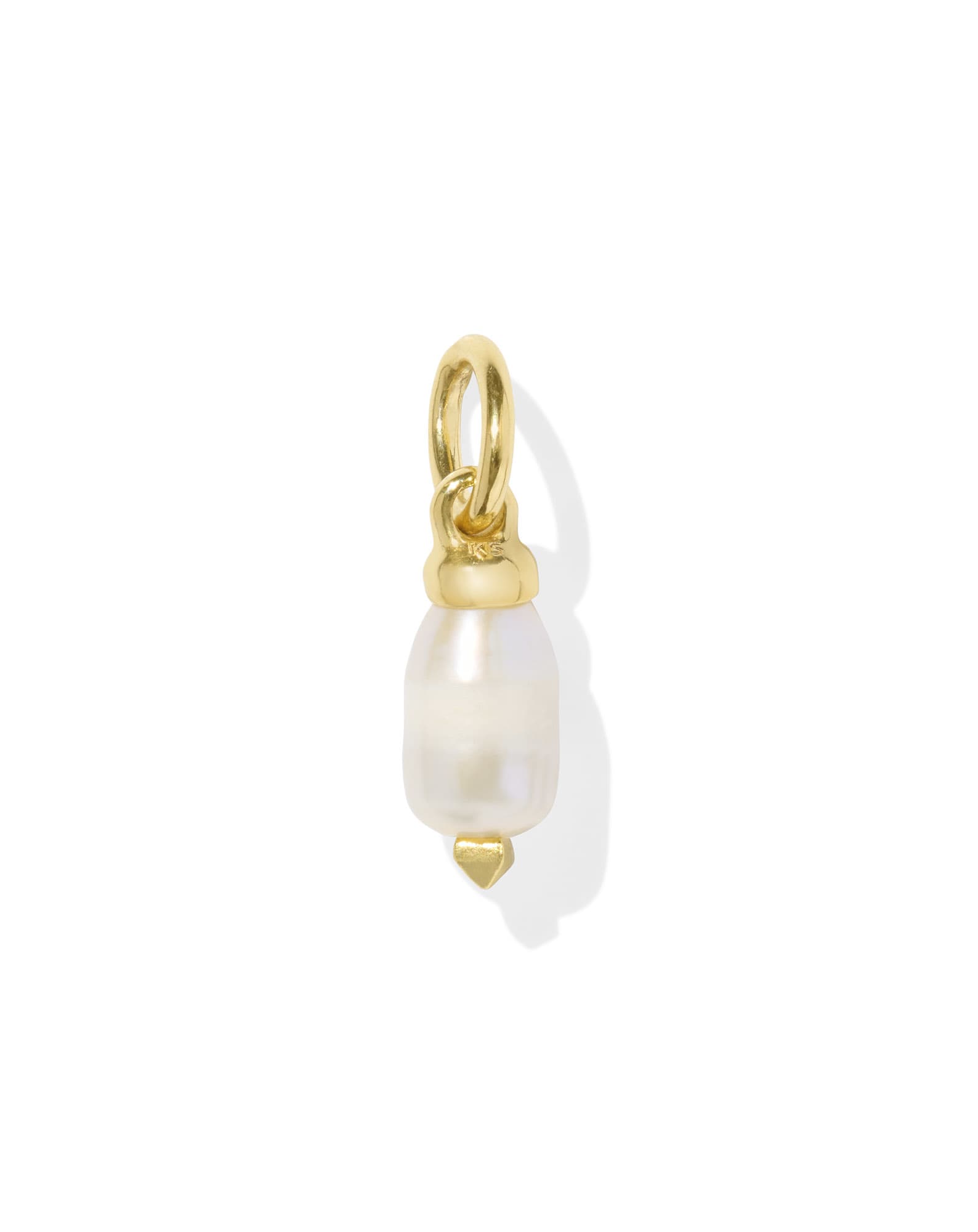 Abigail 18k Gold Vermeil Pearl Accent Charm in Freshwater Cultured Pearl