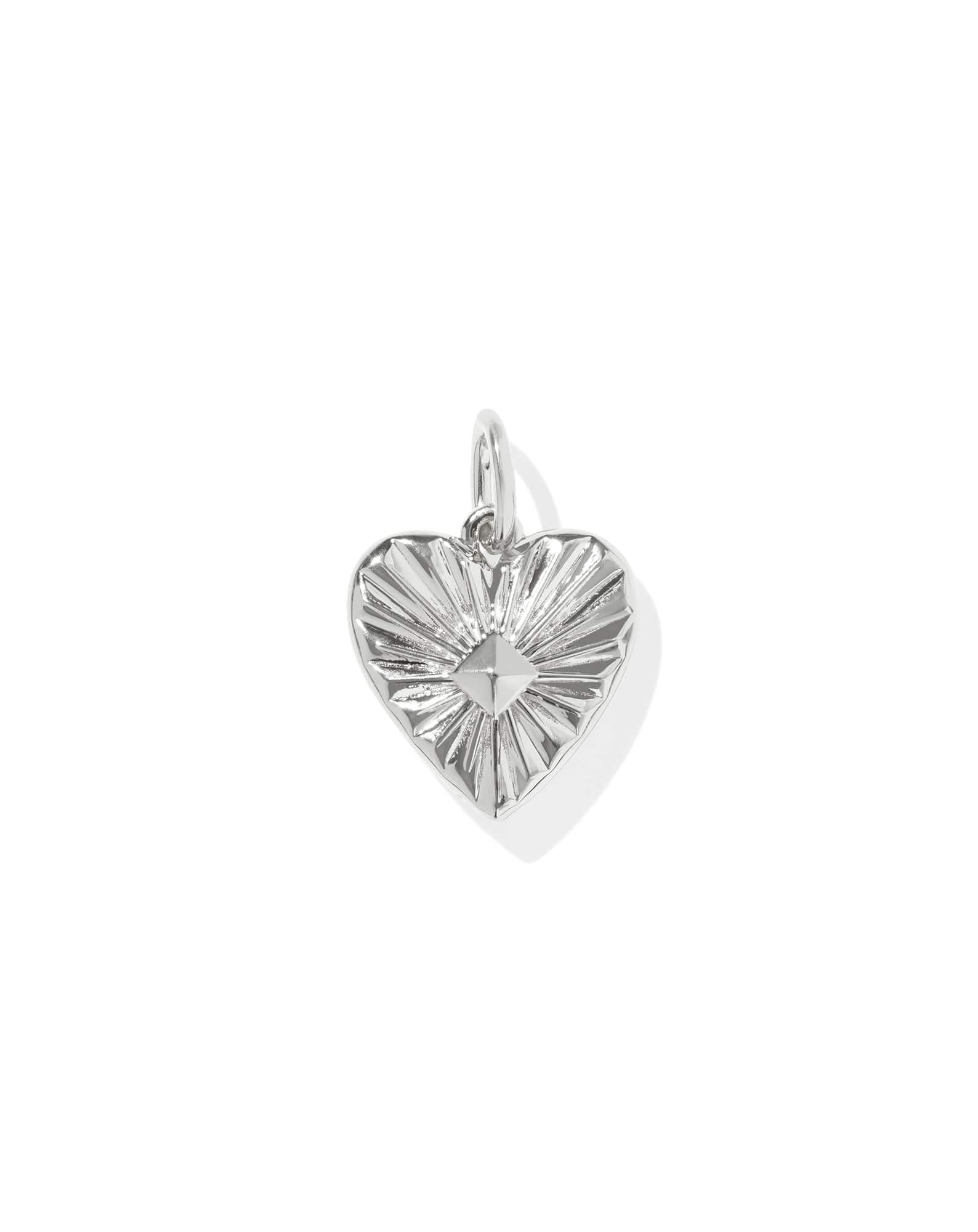 Maia Heart Accent Charm in Sterling Silver