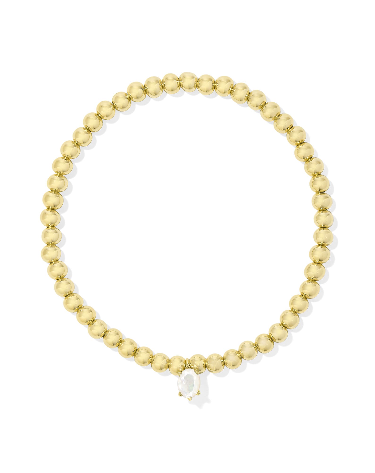 Cailin Gold Stretch Bracelet in Ivory Mother-of-Pearl