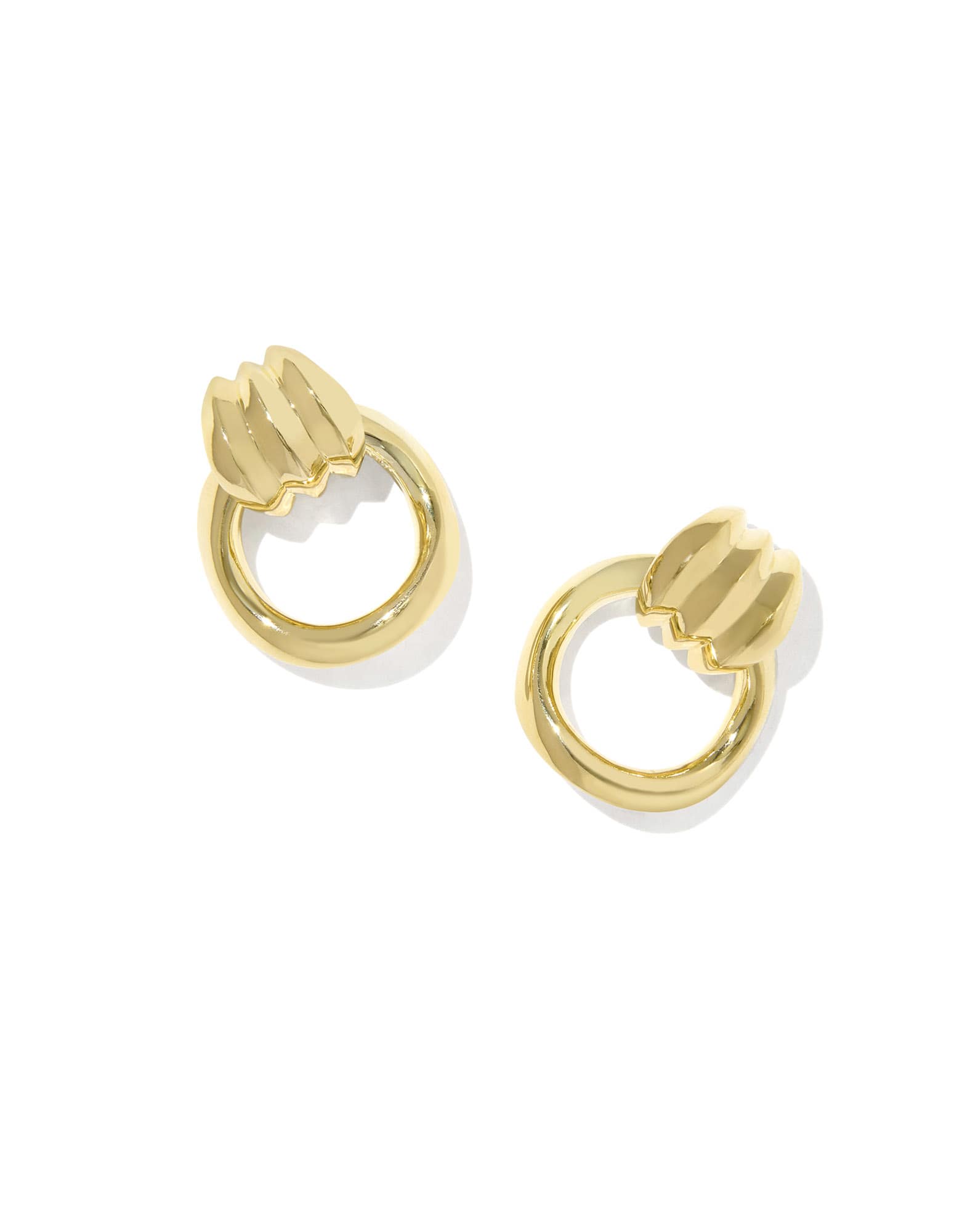 Mikki Gold Open Frame Earrings