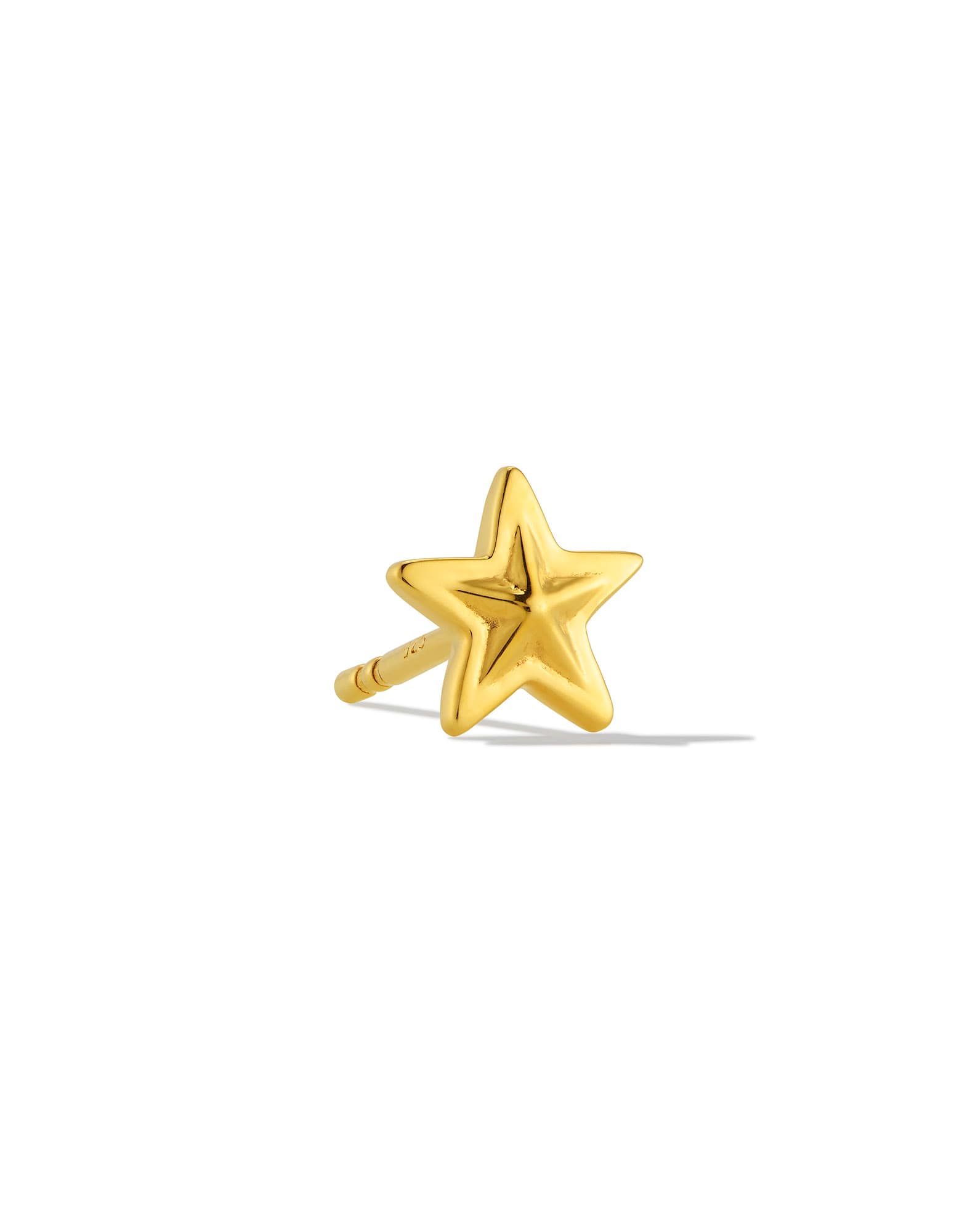 Small Star Single Stud Earring in 18k Gold Vermeil