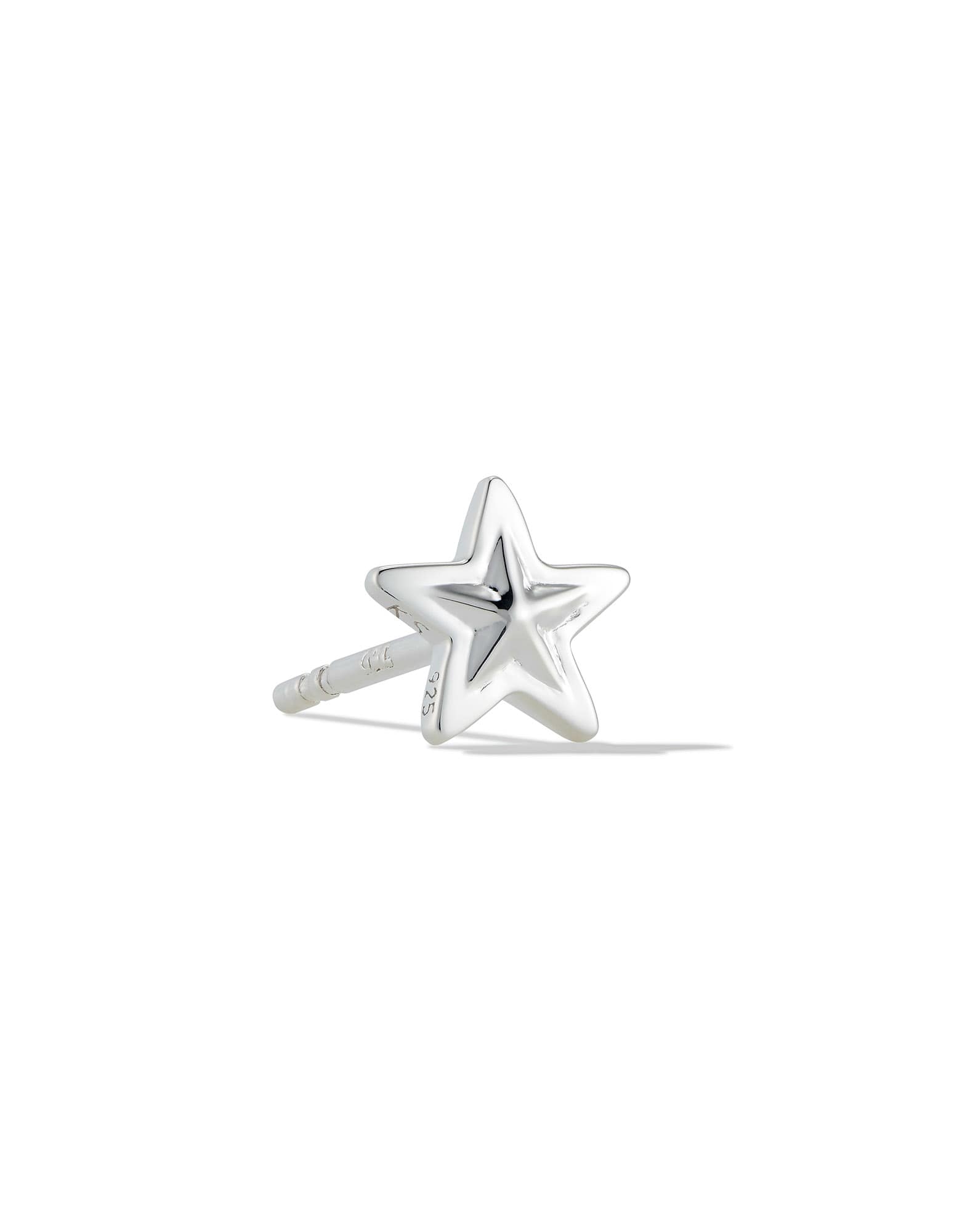 Small Star Single Stud Earring in Sterling Silver