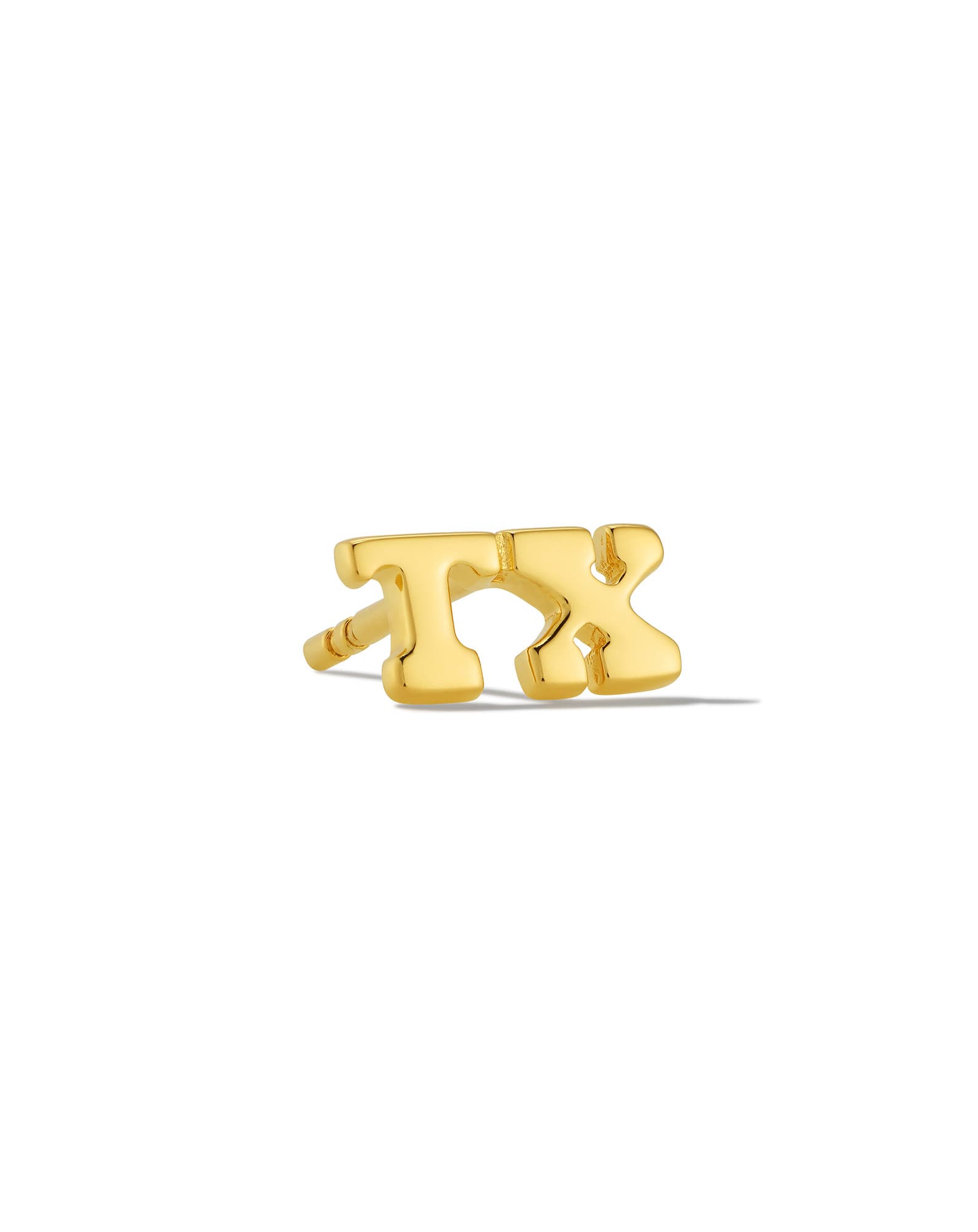 Texas Single Stud Earring in 18k Gold Vermeil
