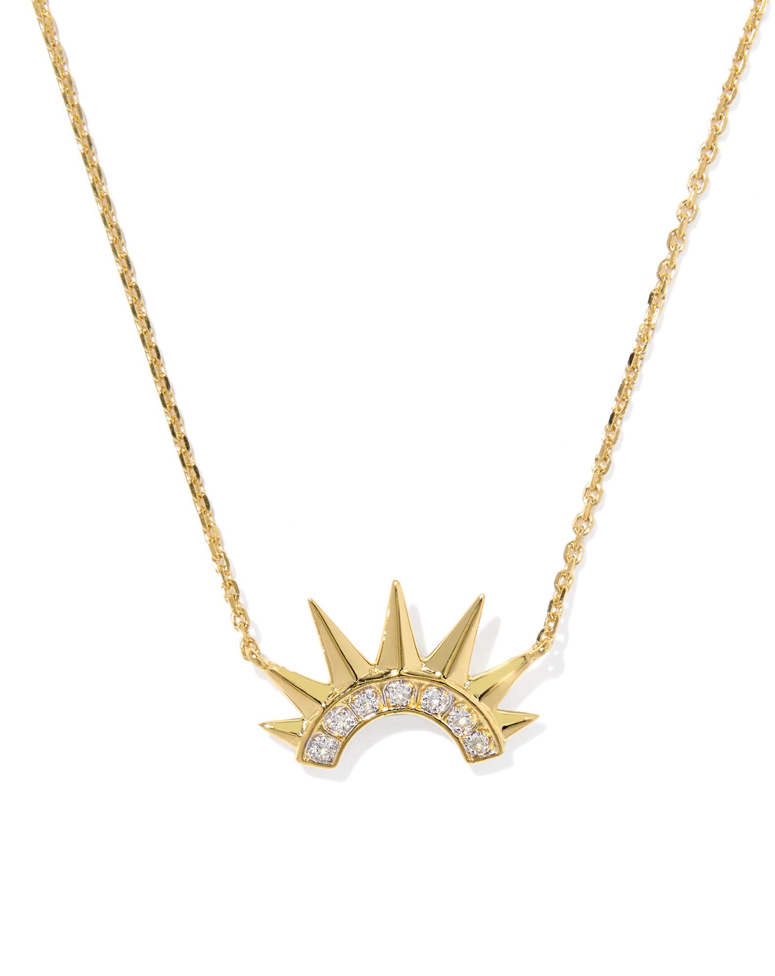 Crown 18k Yellow Gold Vermeil Short Pendant