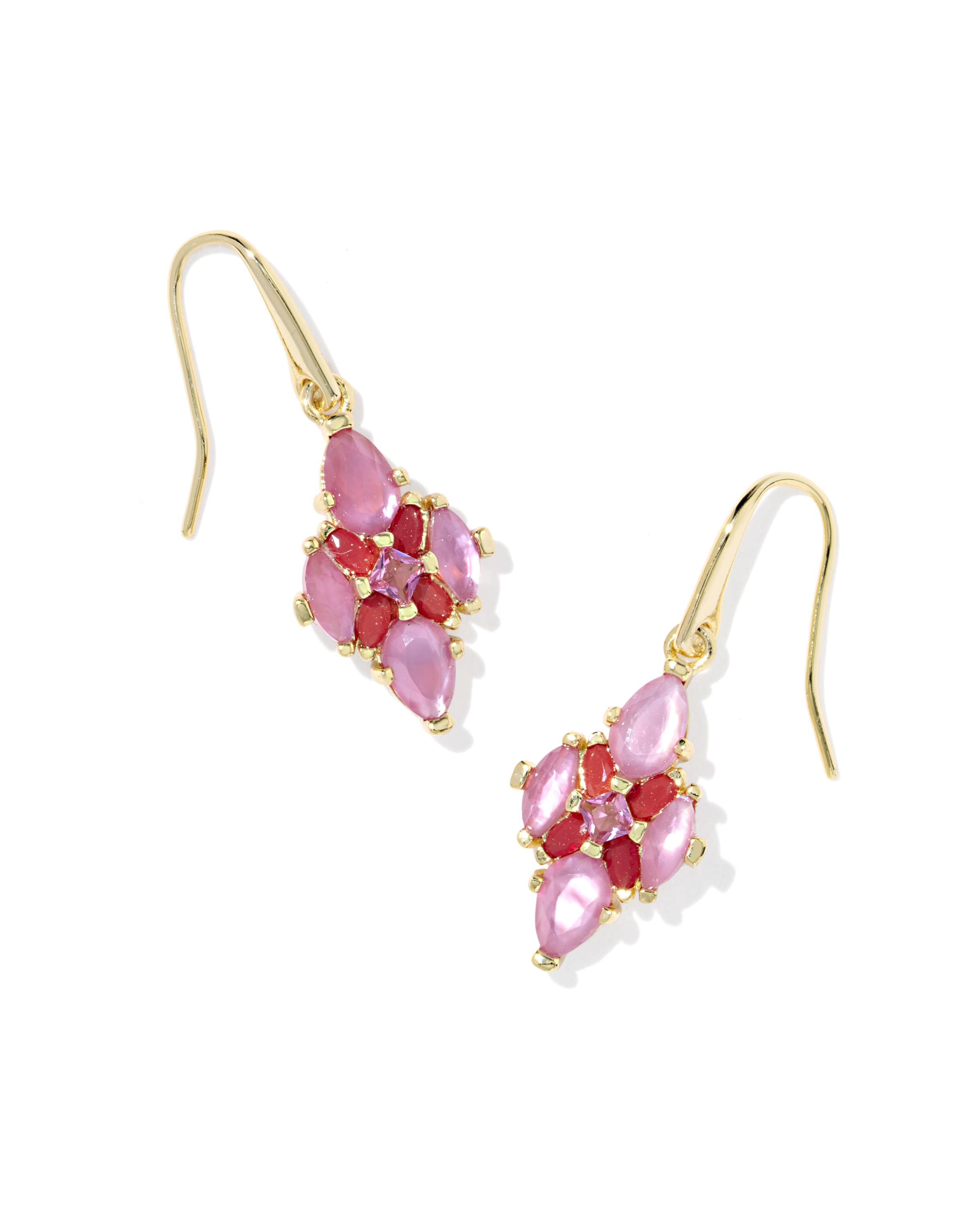 Abbie Gold Crystal Drop Earrings 
