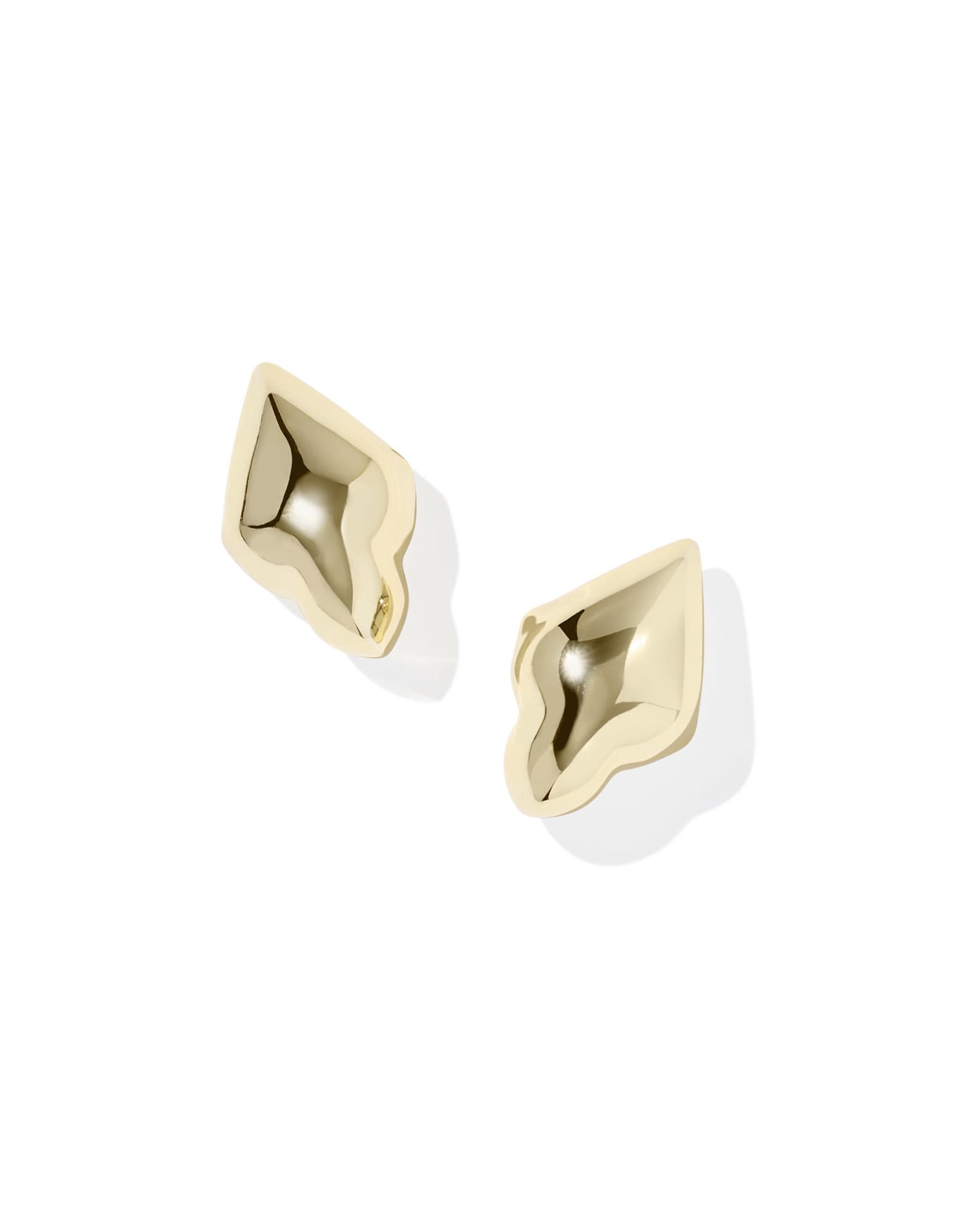 Adeline Gold Metal Stud Earrings 