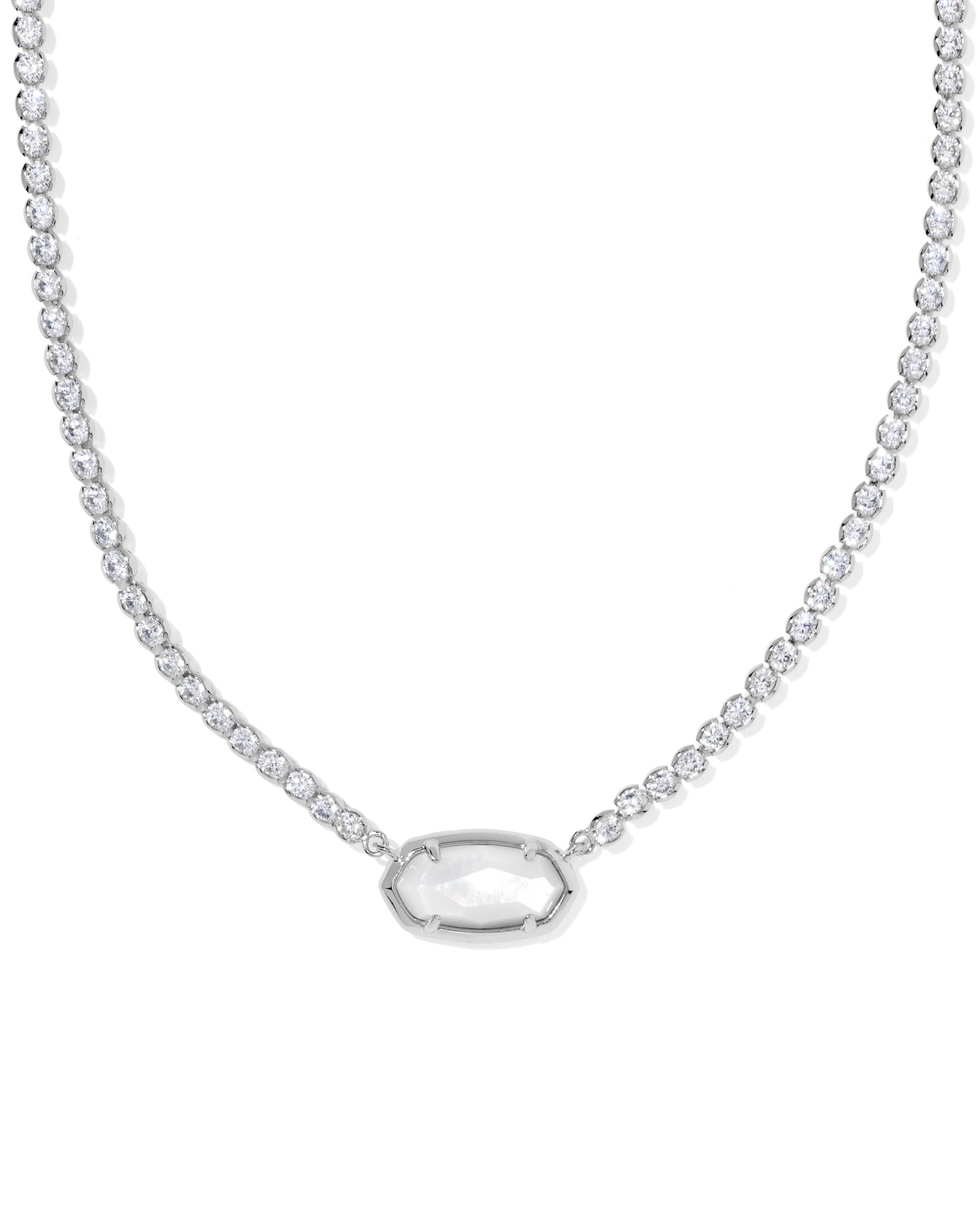 Elisa Silver Tennis Necklace 