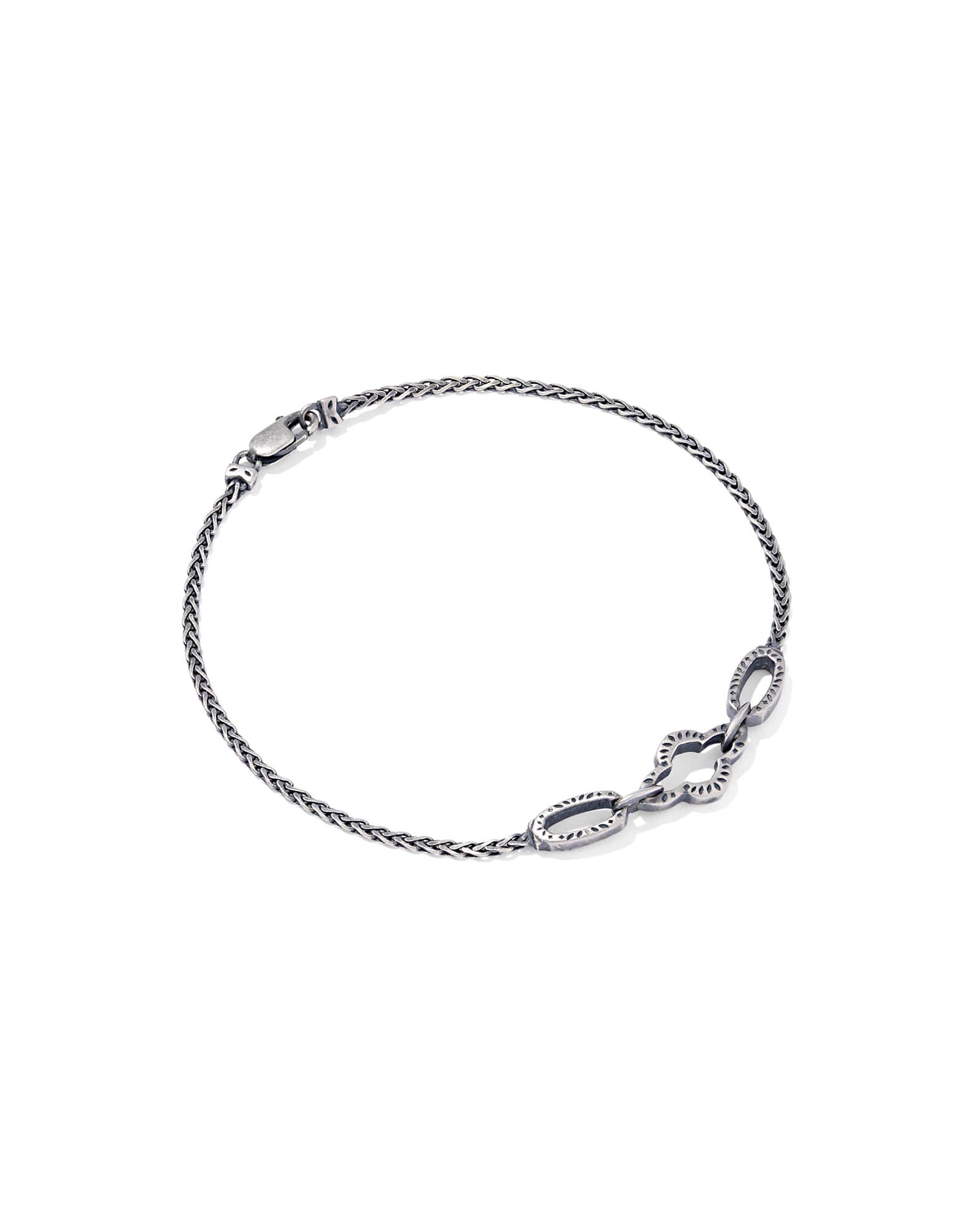 Abbie Oxidized Sterling Silver Link and Chain Bracelet