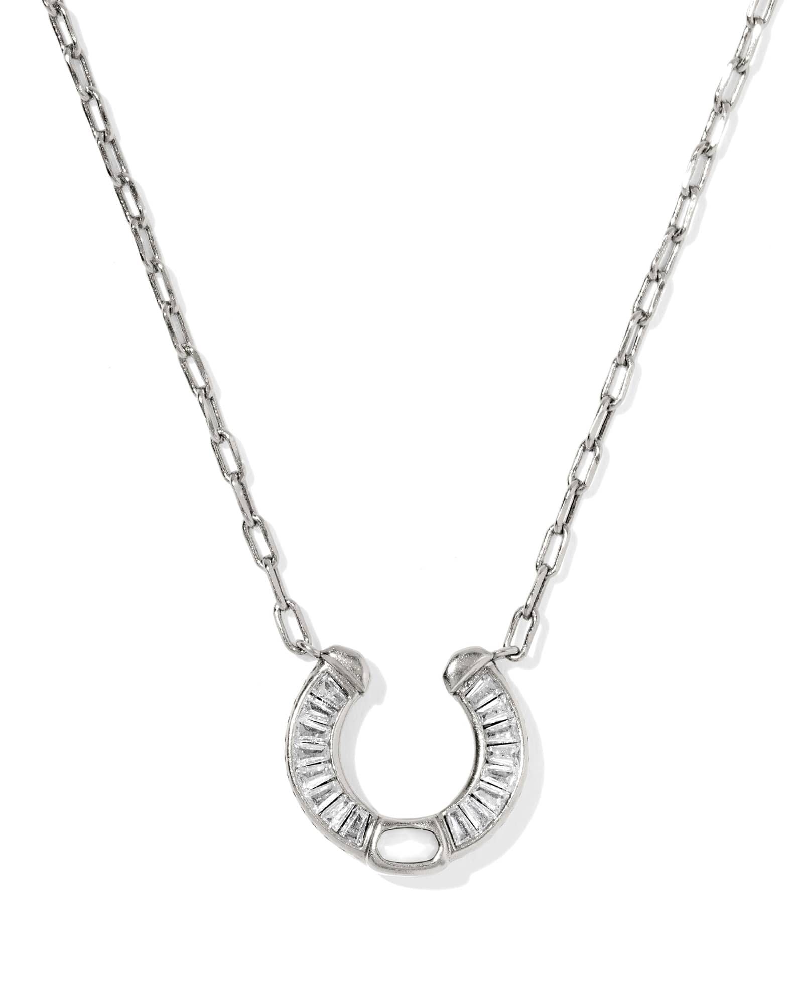 Noble Horseshoe Vintage Silver Short Pendant Necklace