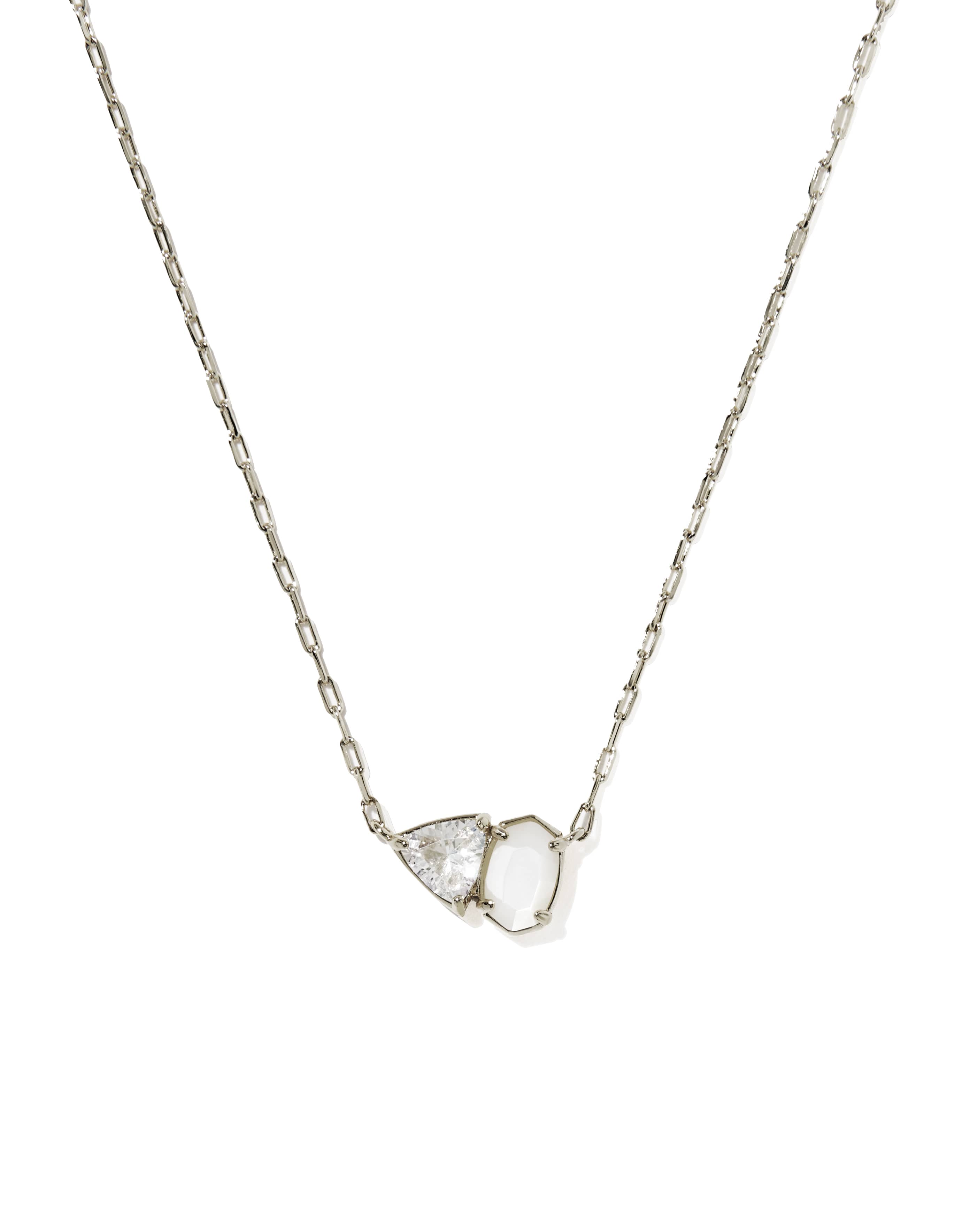 Tatum Silver Short Pendant Necklace 