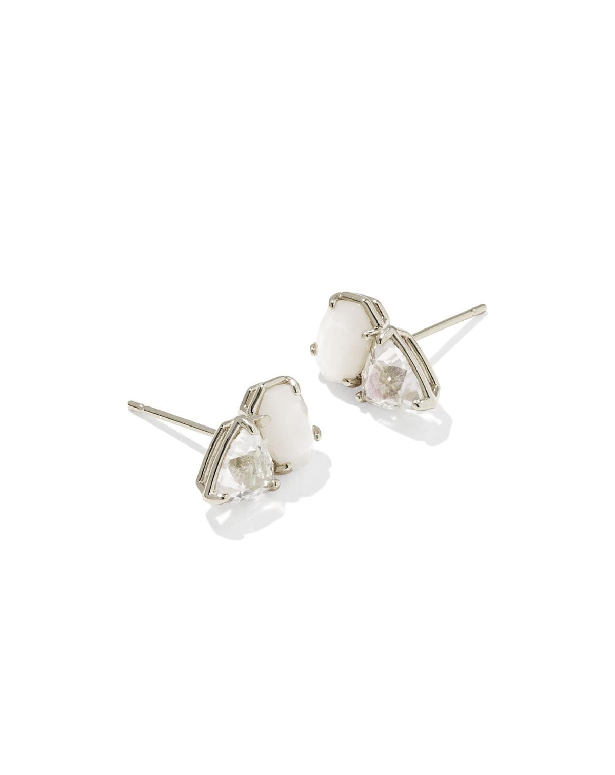 Tatum Silver Stud Earrings 