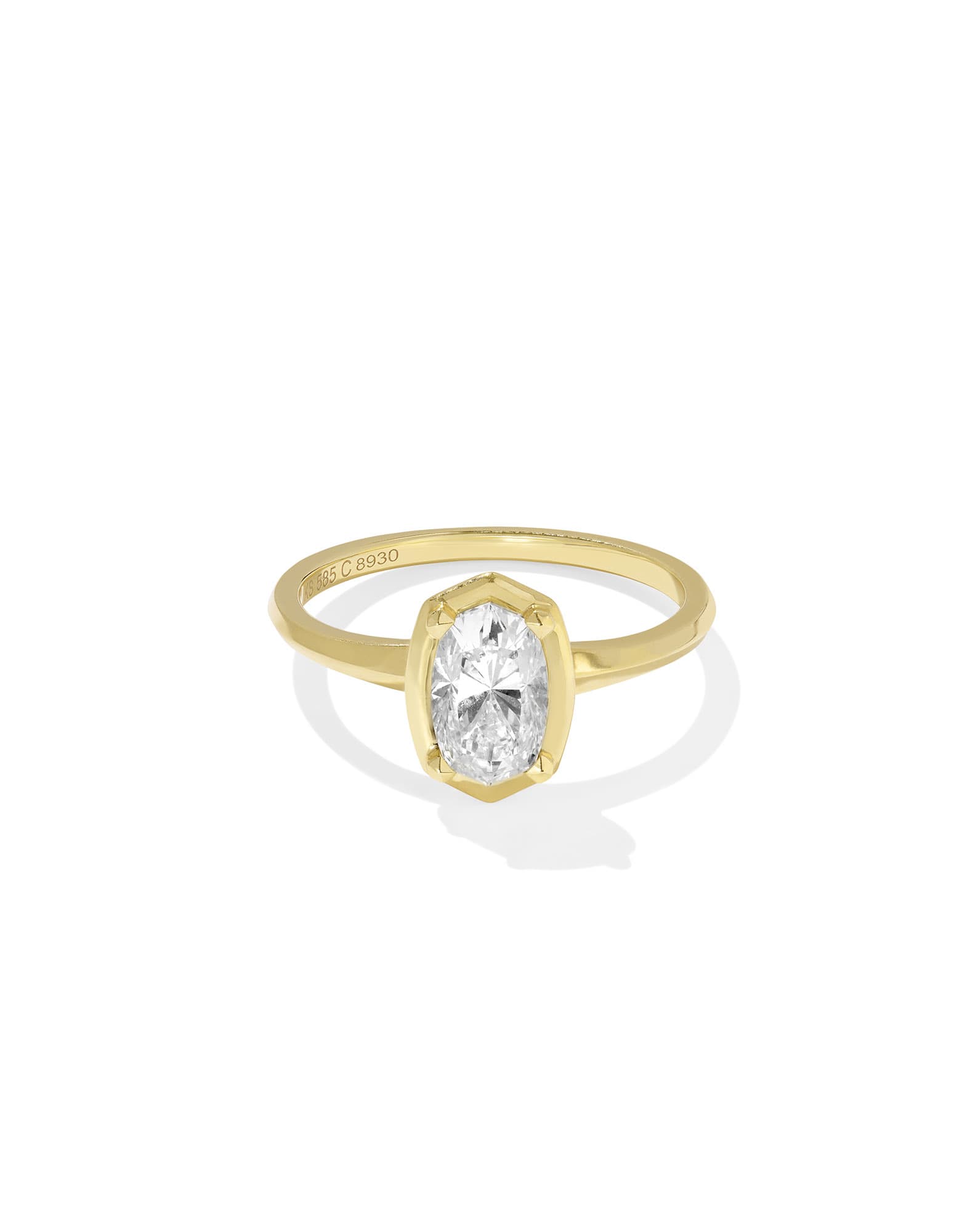 1 ct Lab Grown White Diamond Custom Elisa Statement Ring in 14k Yellow Gold