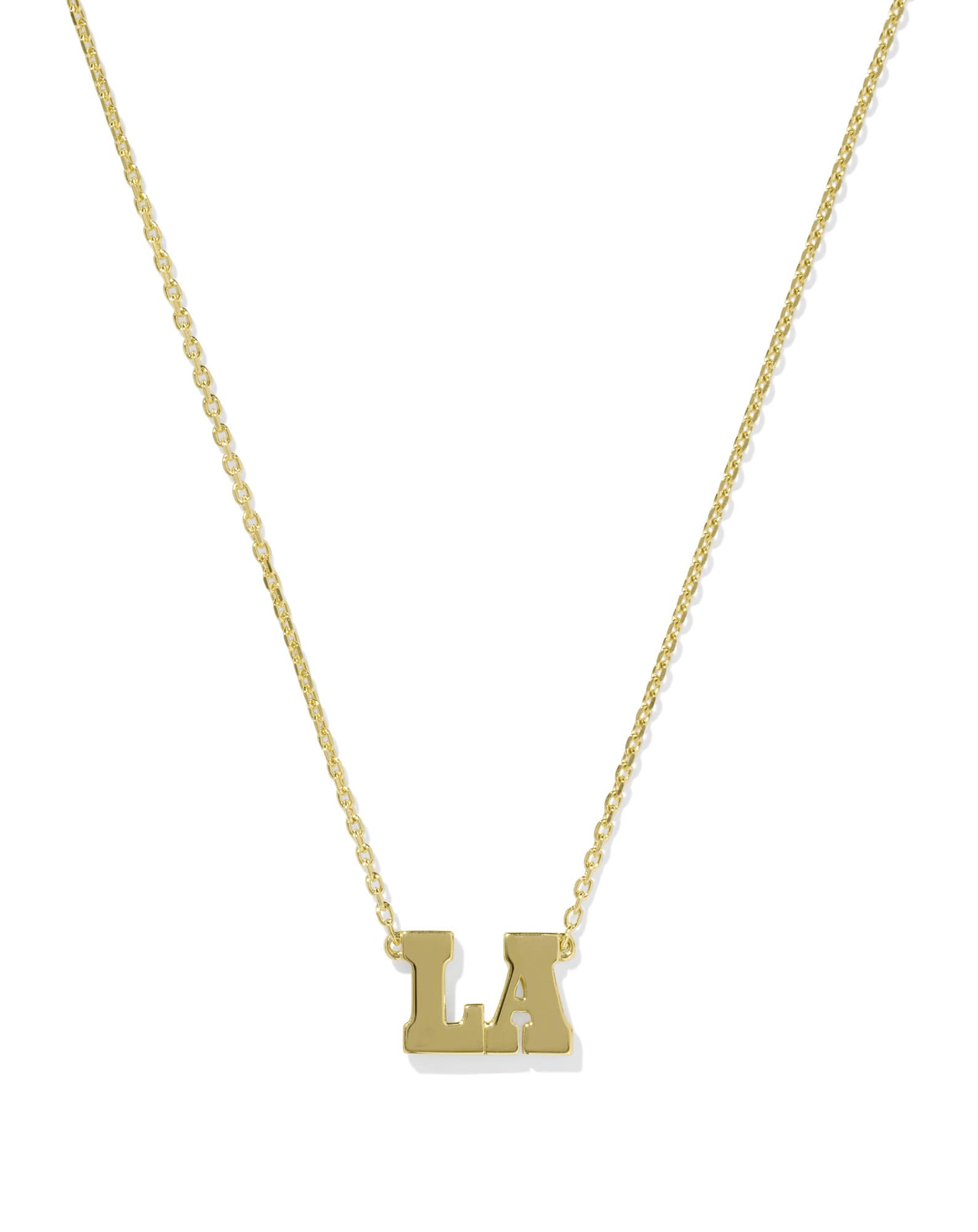 LA Pendant Necklace in 18k Gold Vermeil