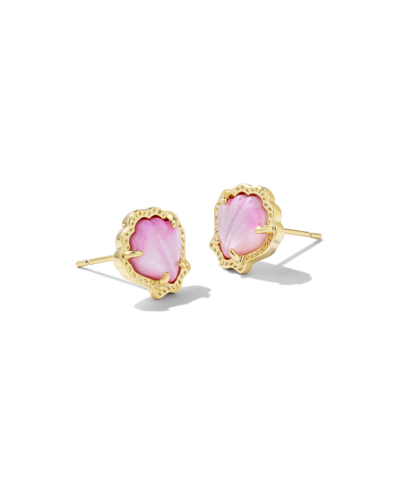 Brynne Shell Gold Stud Earrings