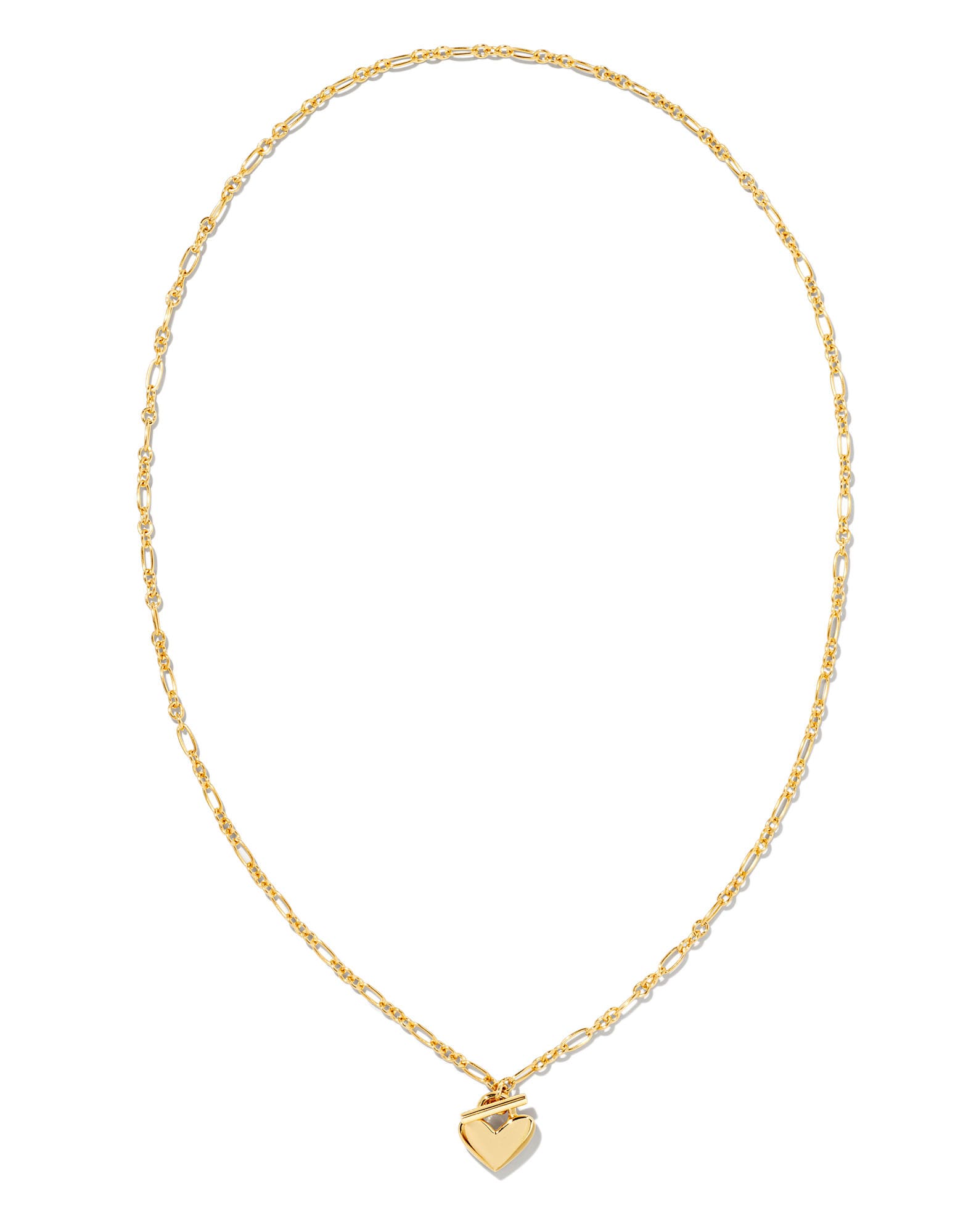 Heart Padlock Pendant Necklace in 18k Gold Vermeil