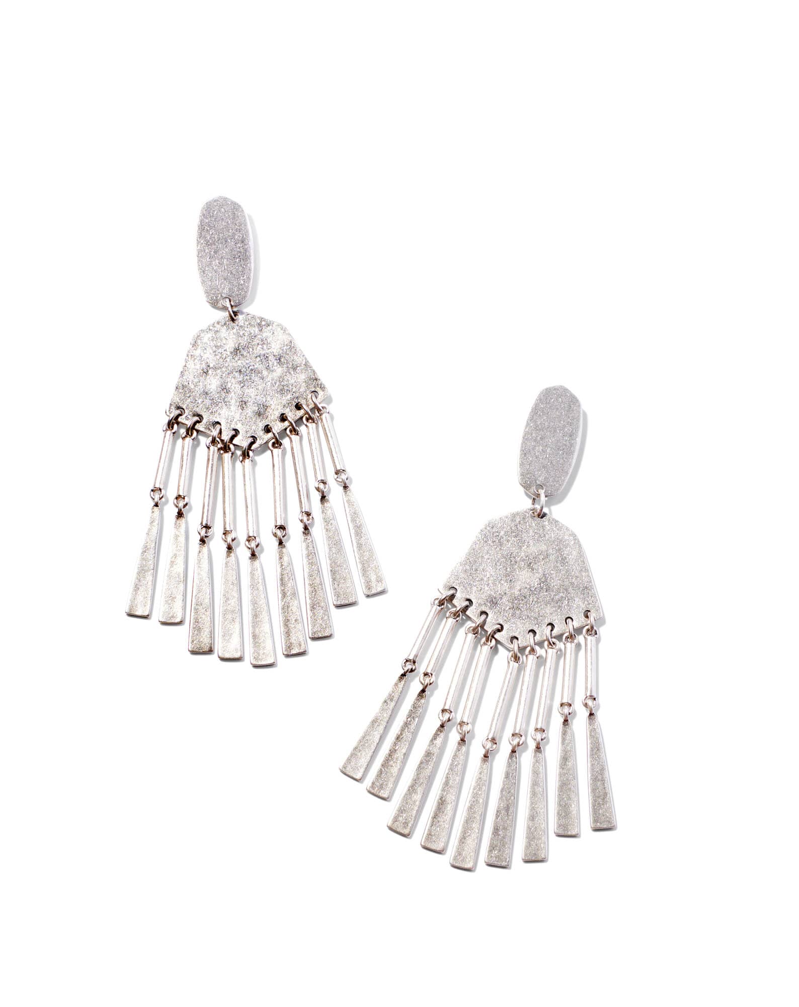 Lynne Statement Earrings in Vintage Silver