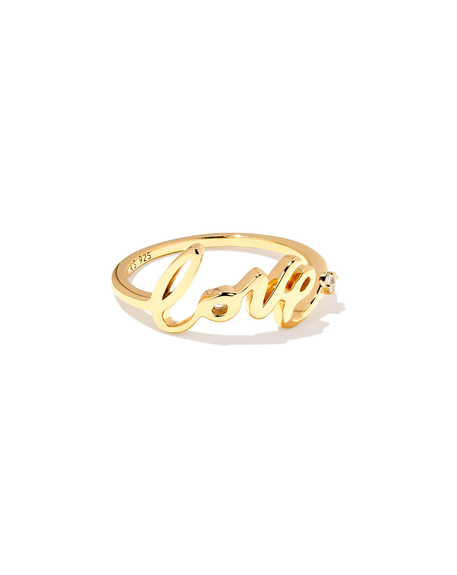 Love Script Band Ring