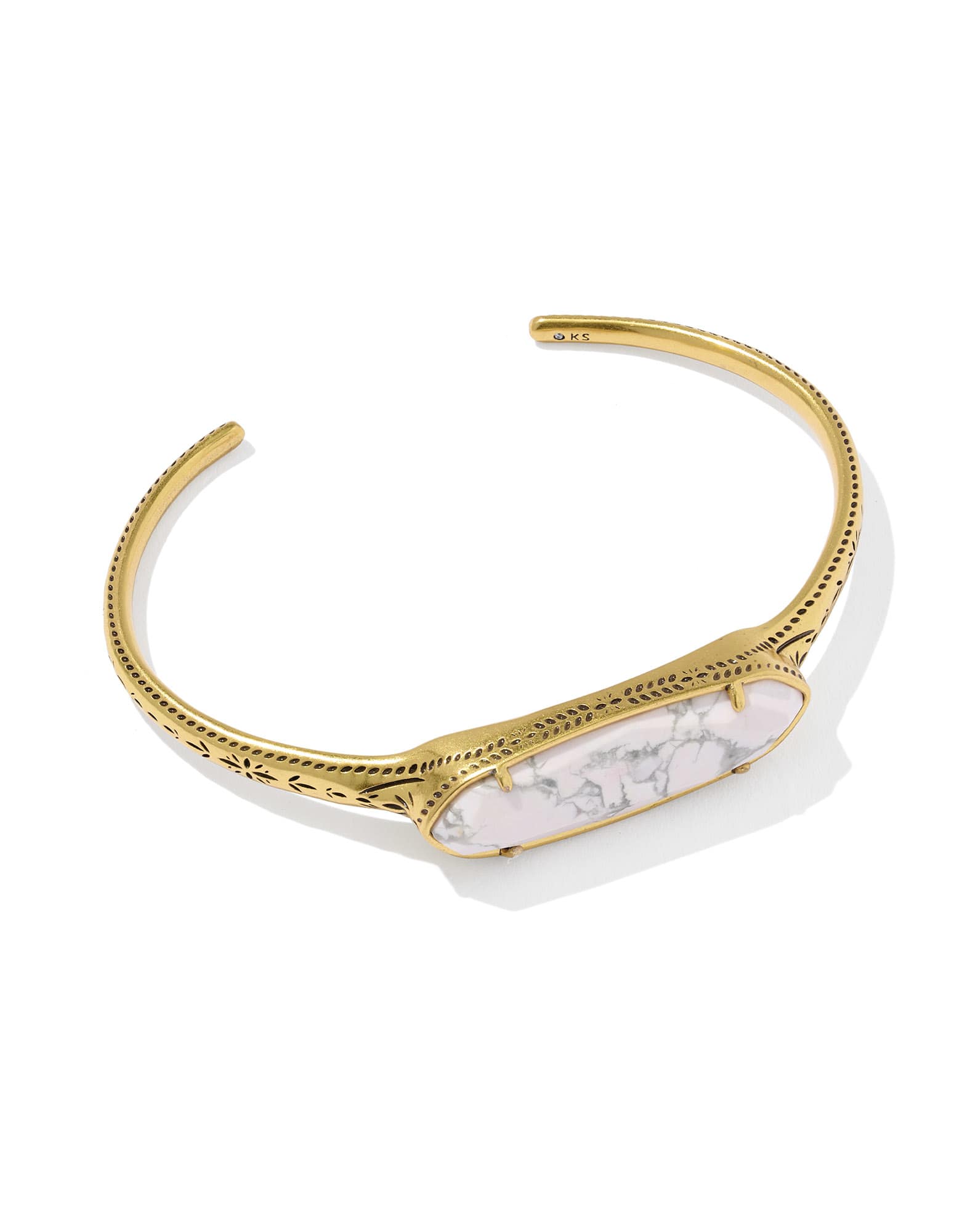 Danielle Elongated Etch Frame Cuff Bracelet
