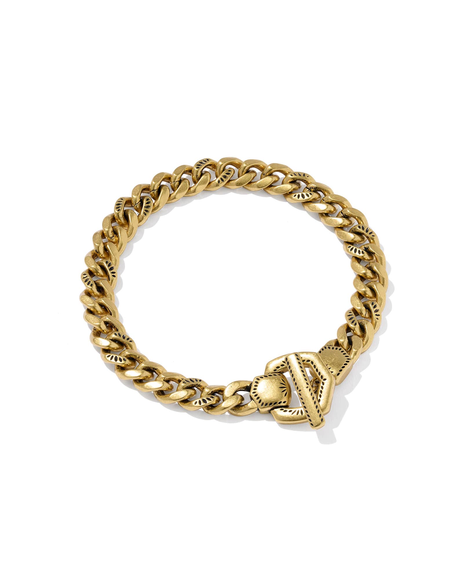 Keziah Vintage Gold Link and Chain Bracelet