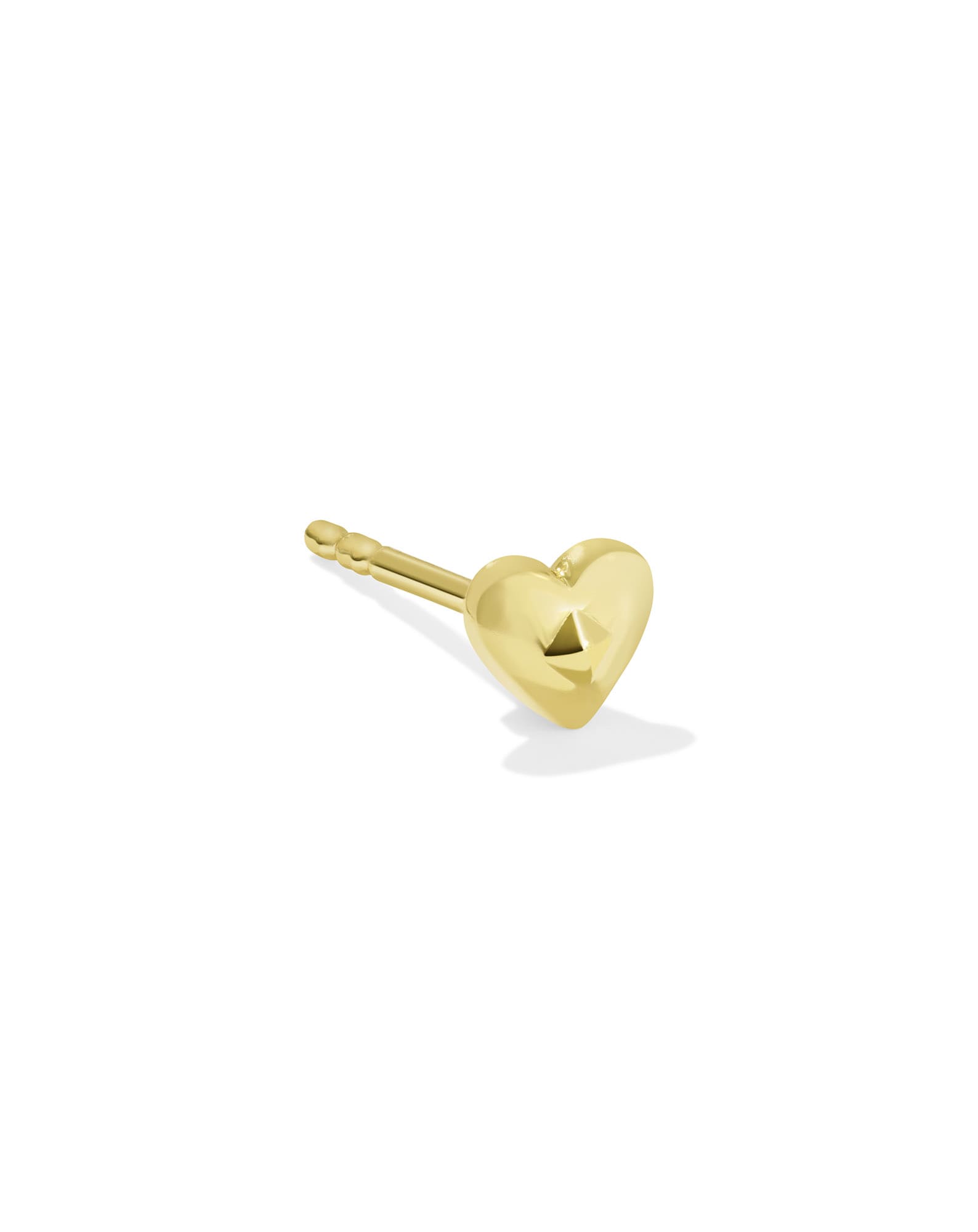 Maleia Metal Single Stud Earring in 14k Yellow Gold