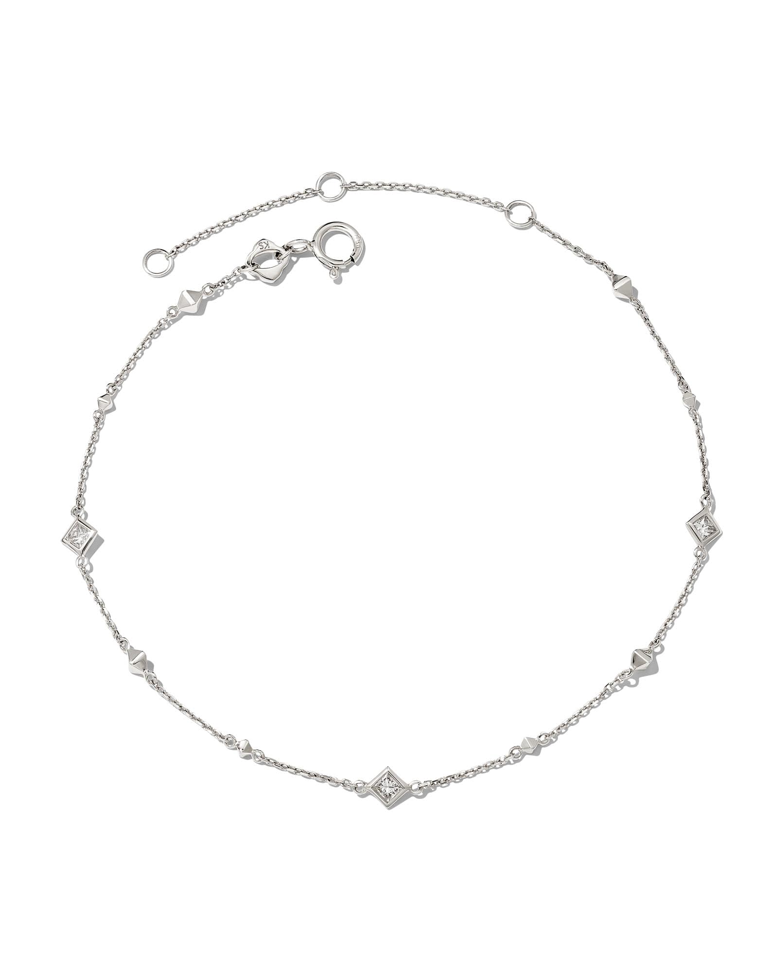 0.12 ct Michelle 14k White Gold Delicate Bracelet in White Diamond