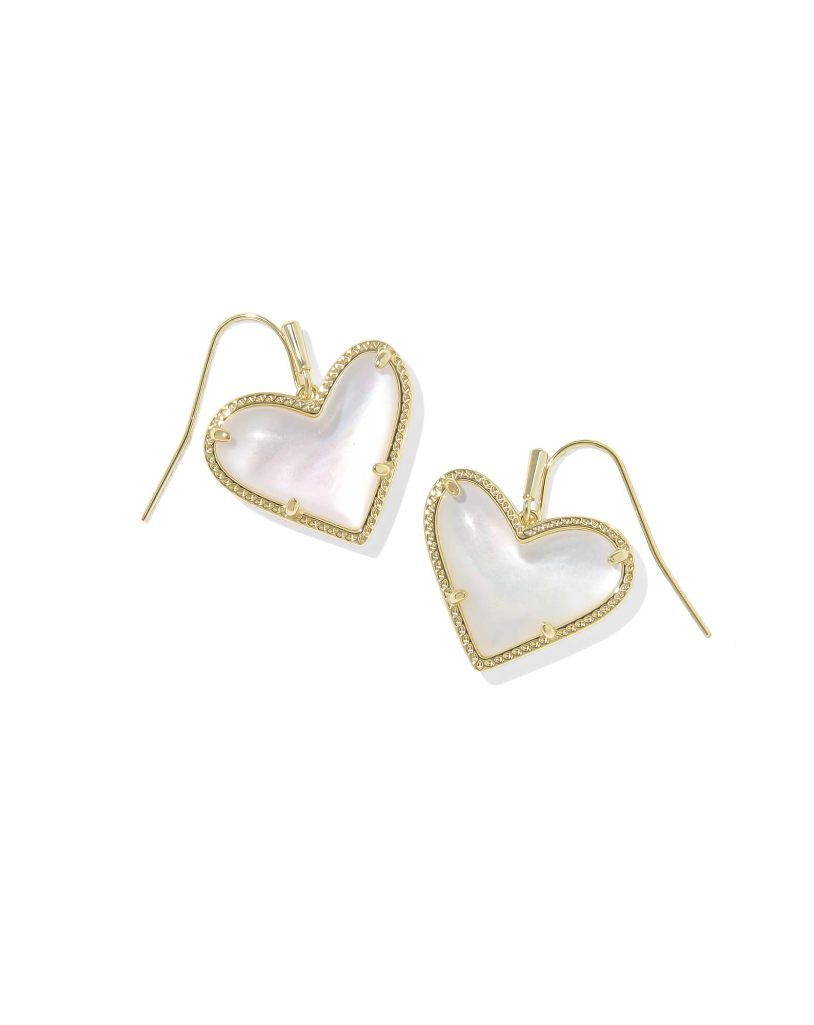 Ari Heart Statement Gold Drop Earrings 