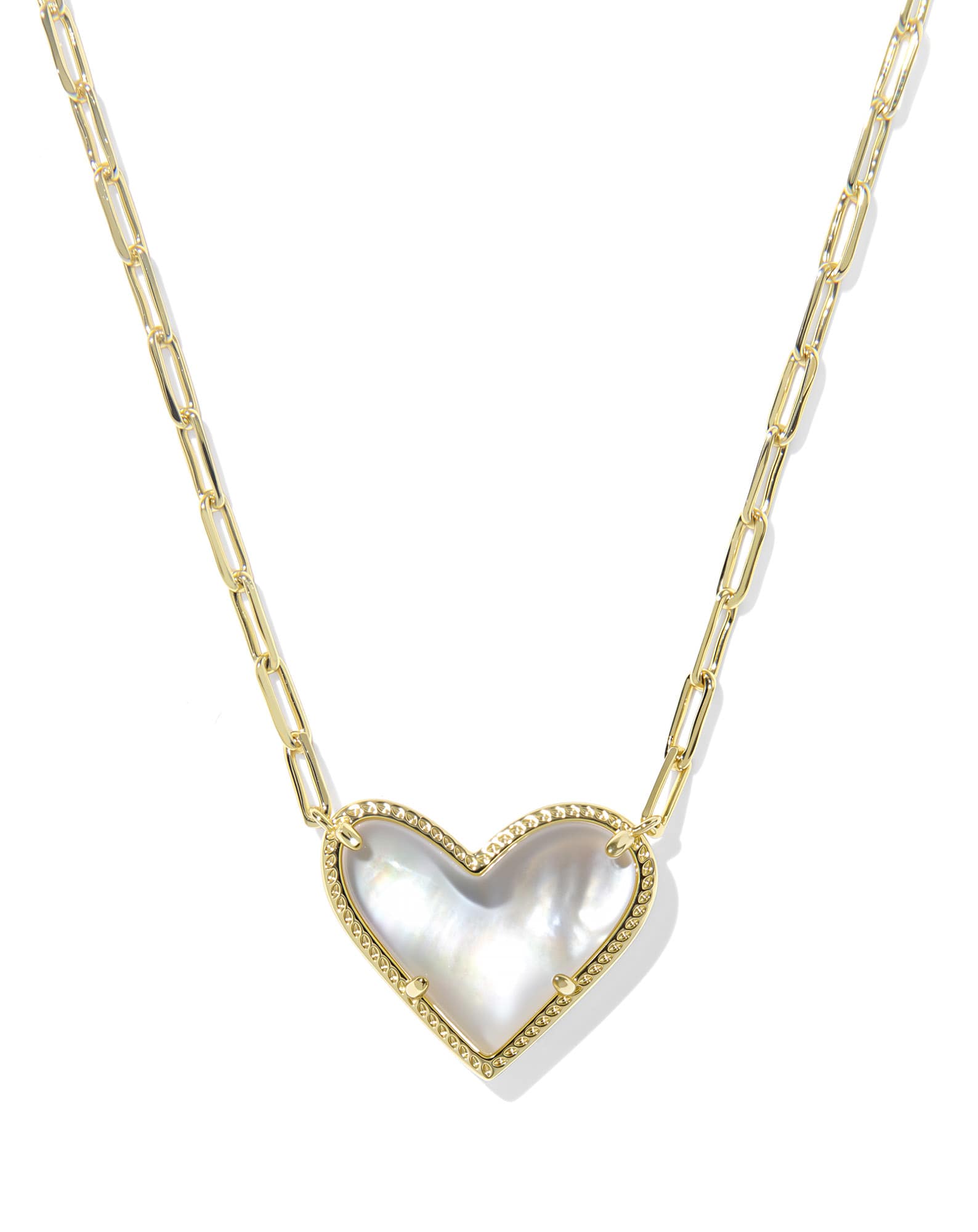 Ari Heart Statement Gold Short Pendant Necklace 