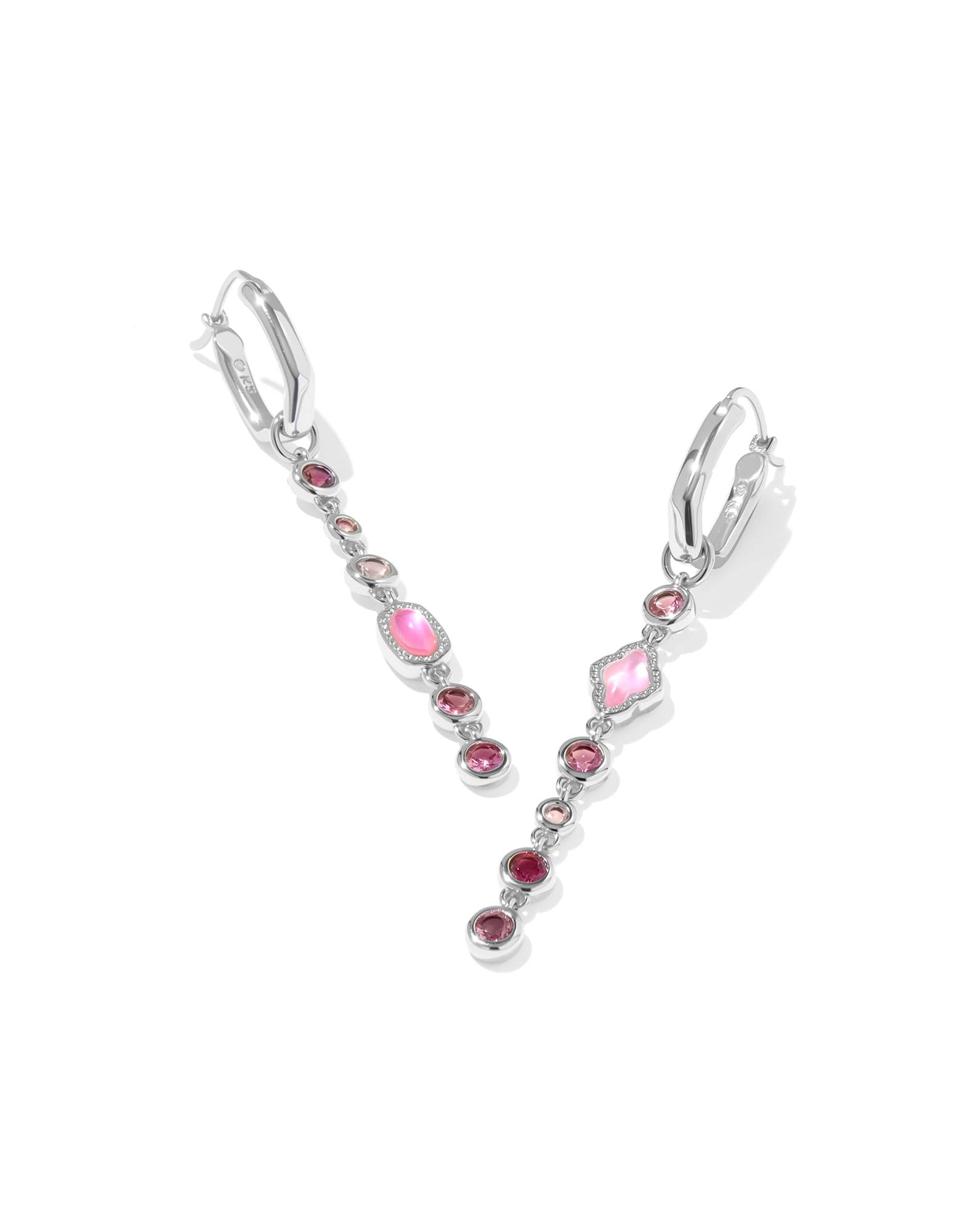 Mini Elisa Abbie Silver Convertible Huggie Earrings  