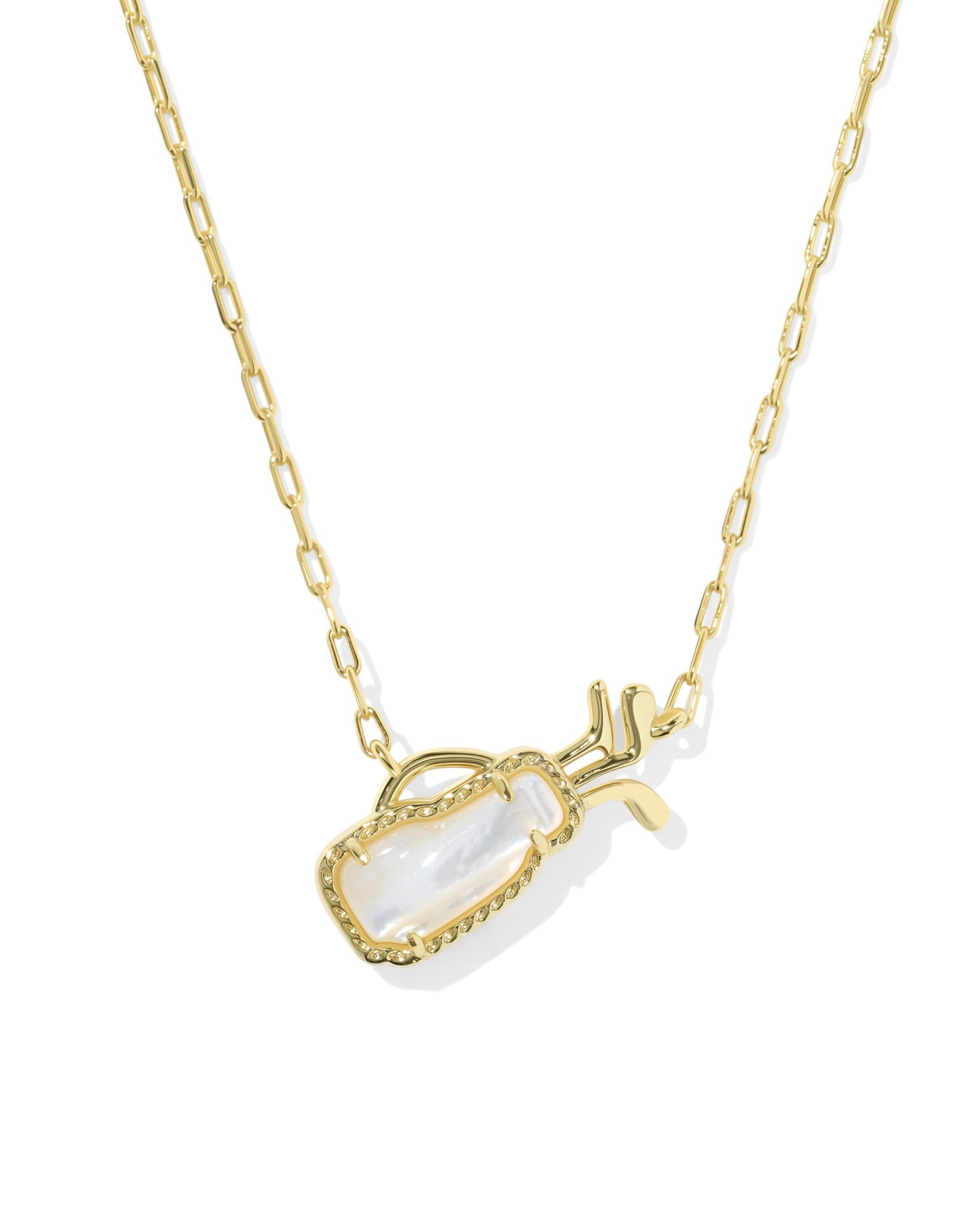 Golf Gold Short Pendant Necklace