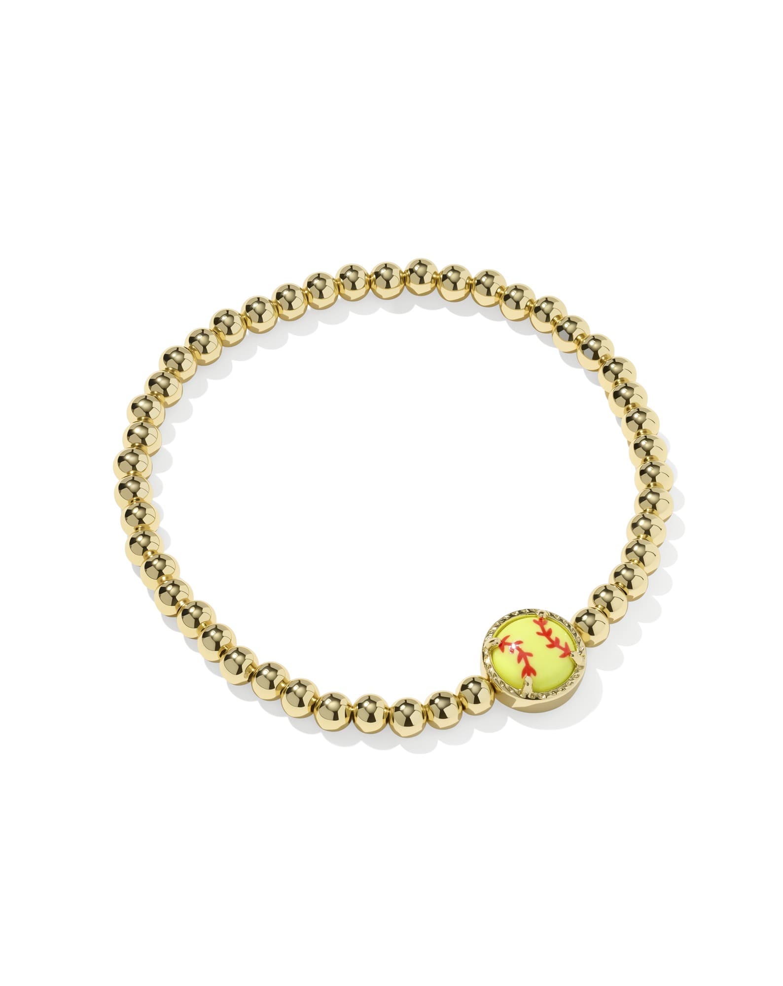 Softball Gold Stretch Bracelet