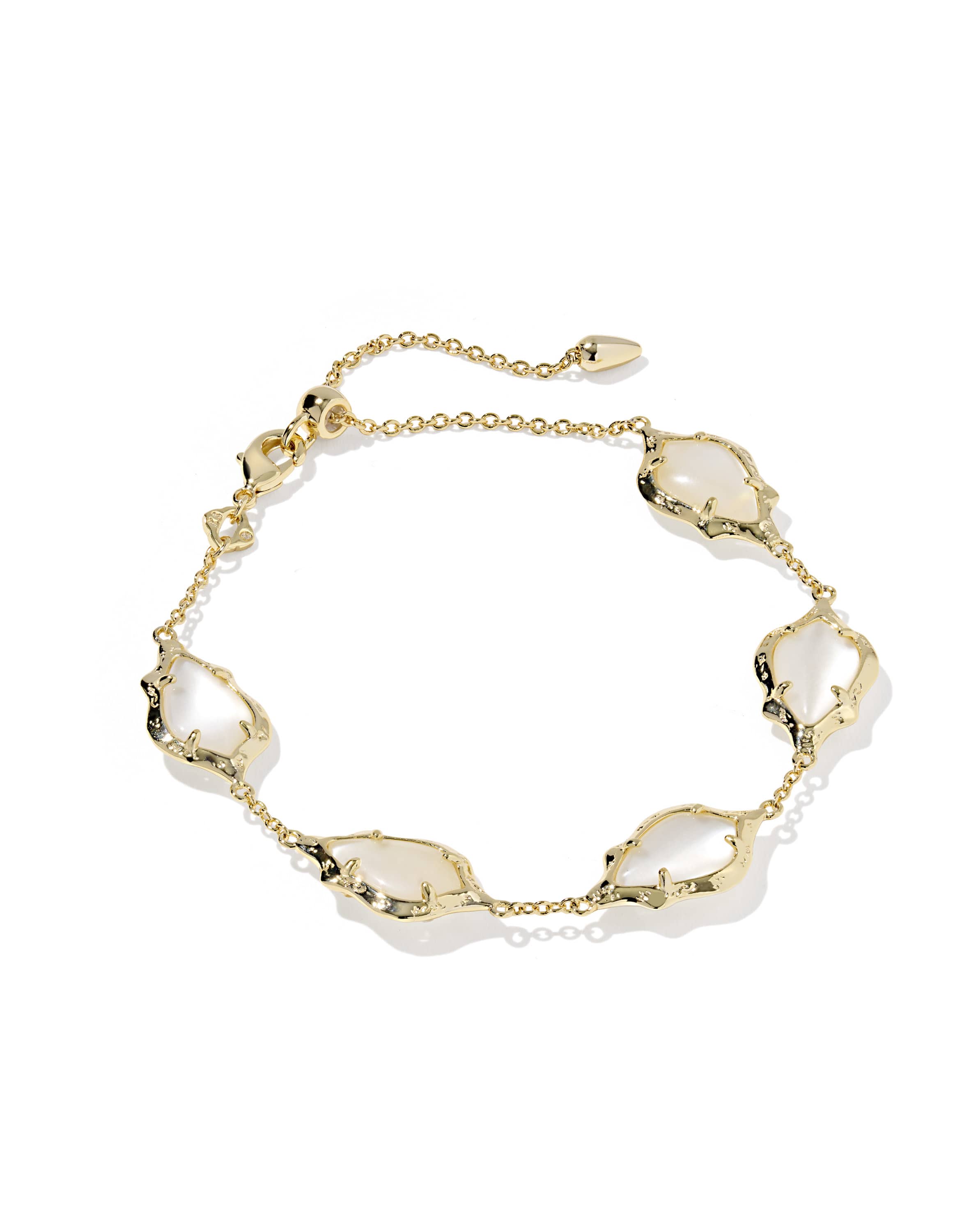 Adriana Scallop Frame Gold Delicate Chain Bracelet 