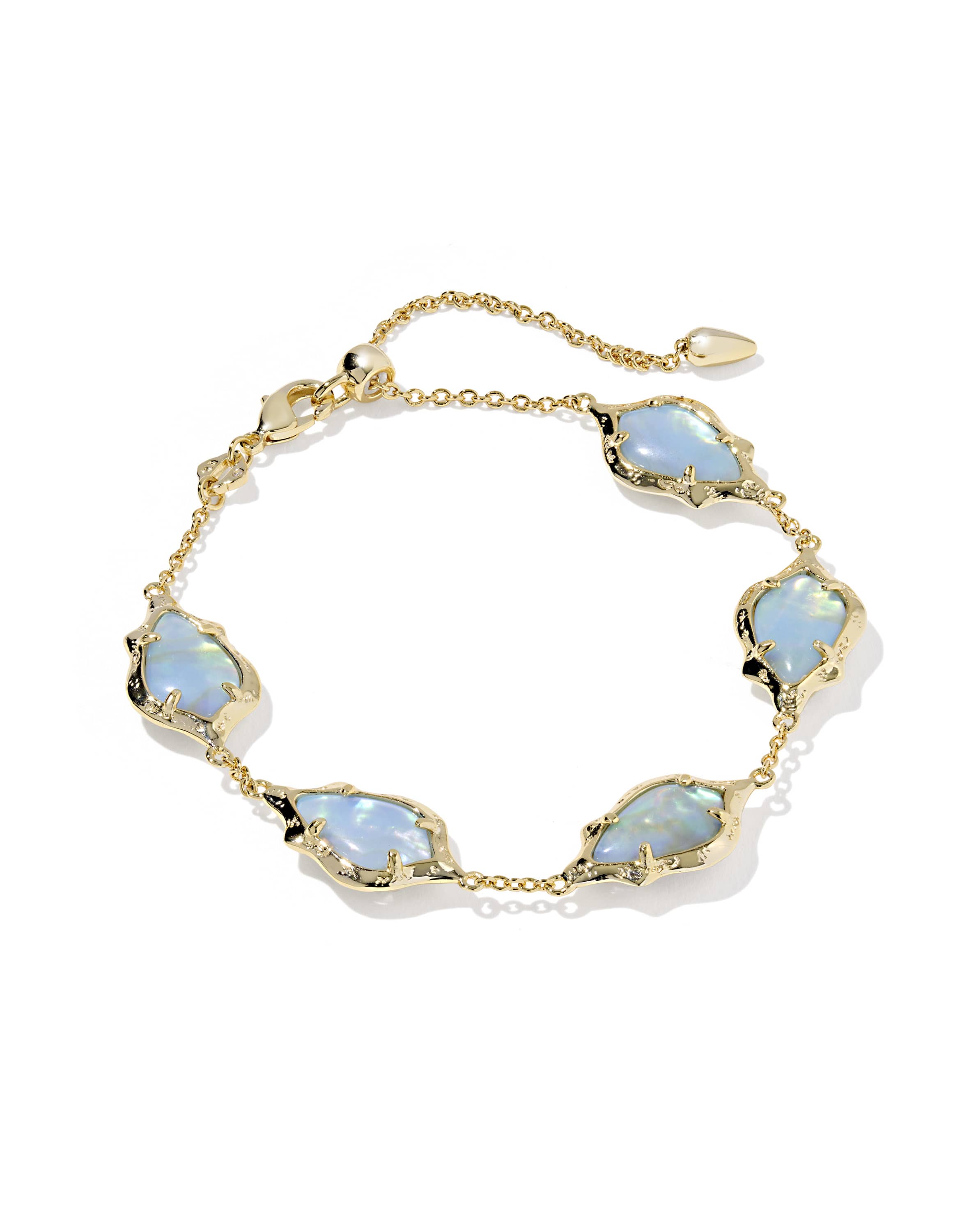 Adriana Scallop Frame Gold Delicate Chain Bracelet 