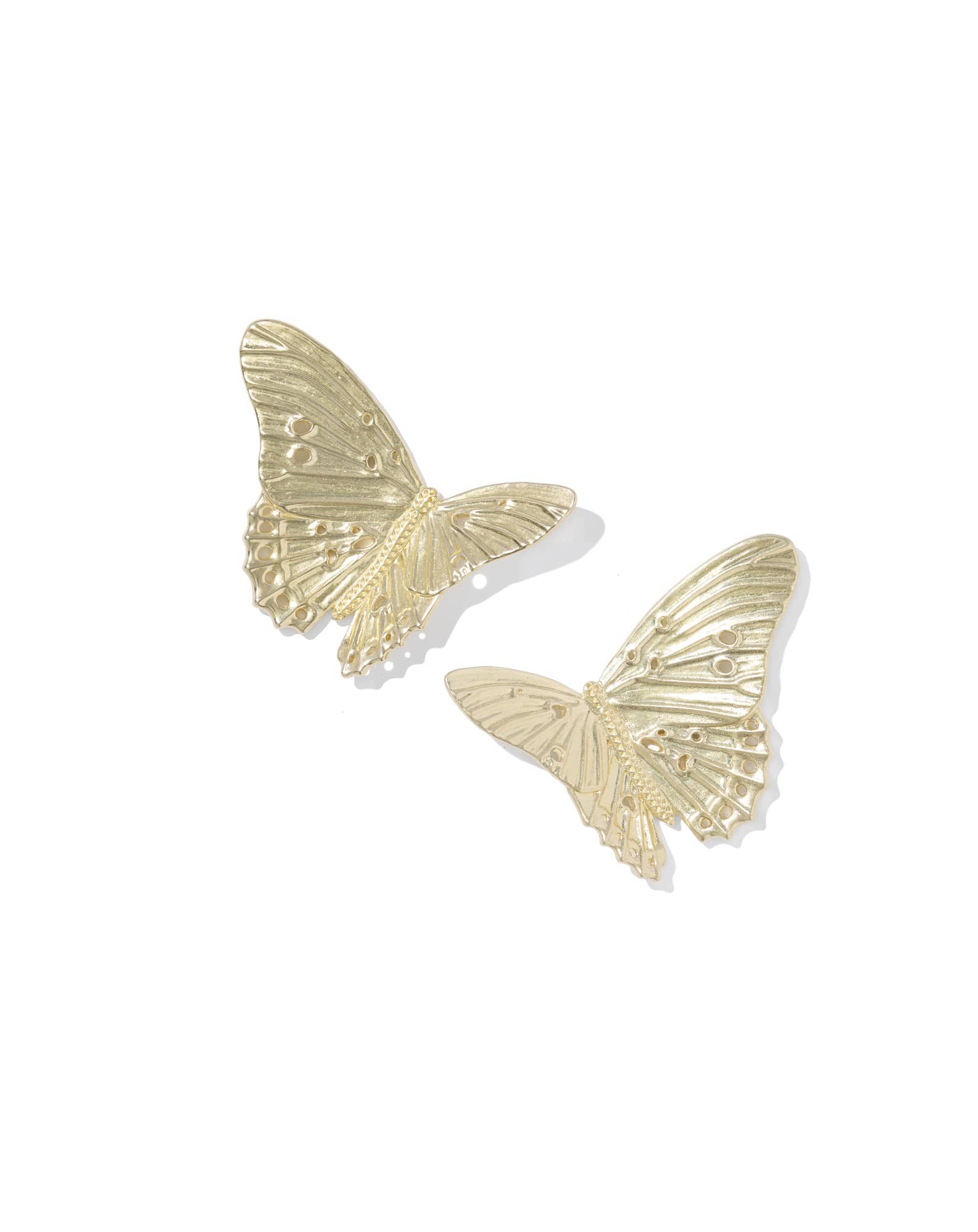 Cailey Butterfly Gold Statement Stud Earrings