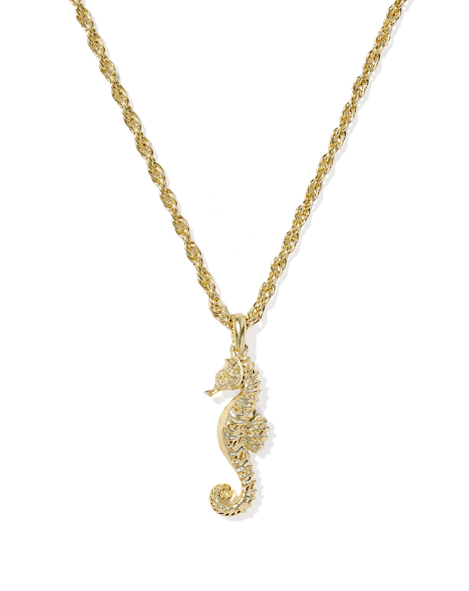 Seahorse Gold Short Pendant Necklace