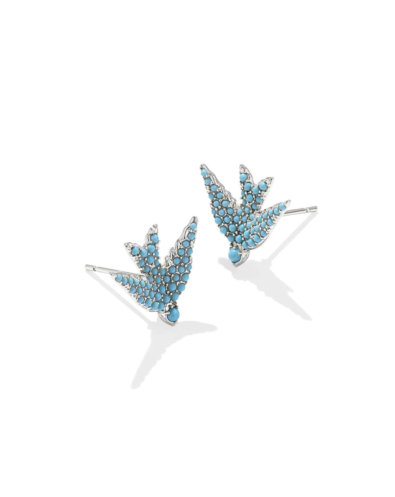 Melody Bird Silver Stud Earrings