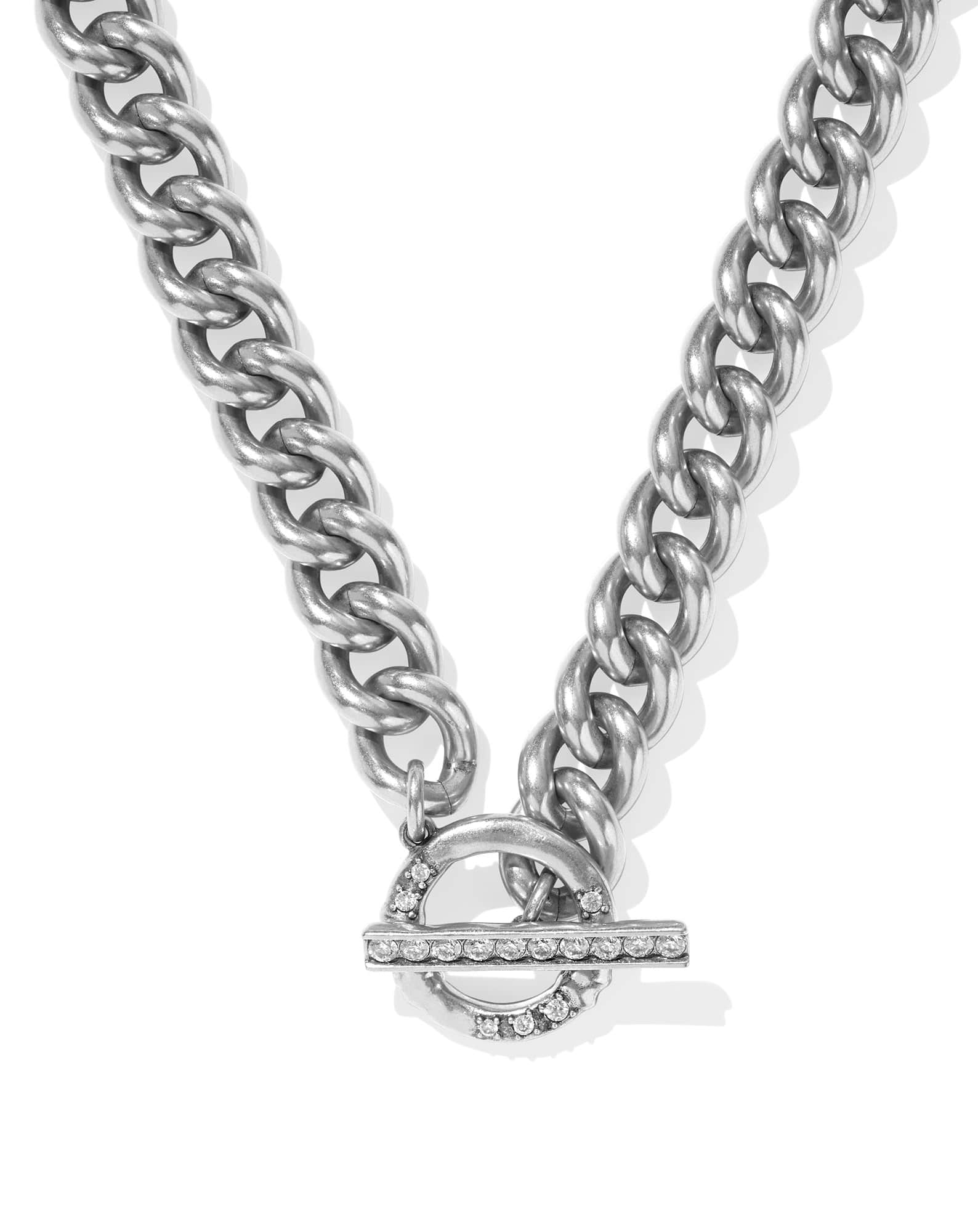 Whitley Chain Necklace in Vintage Silver