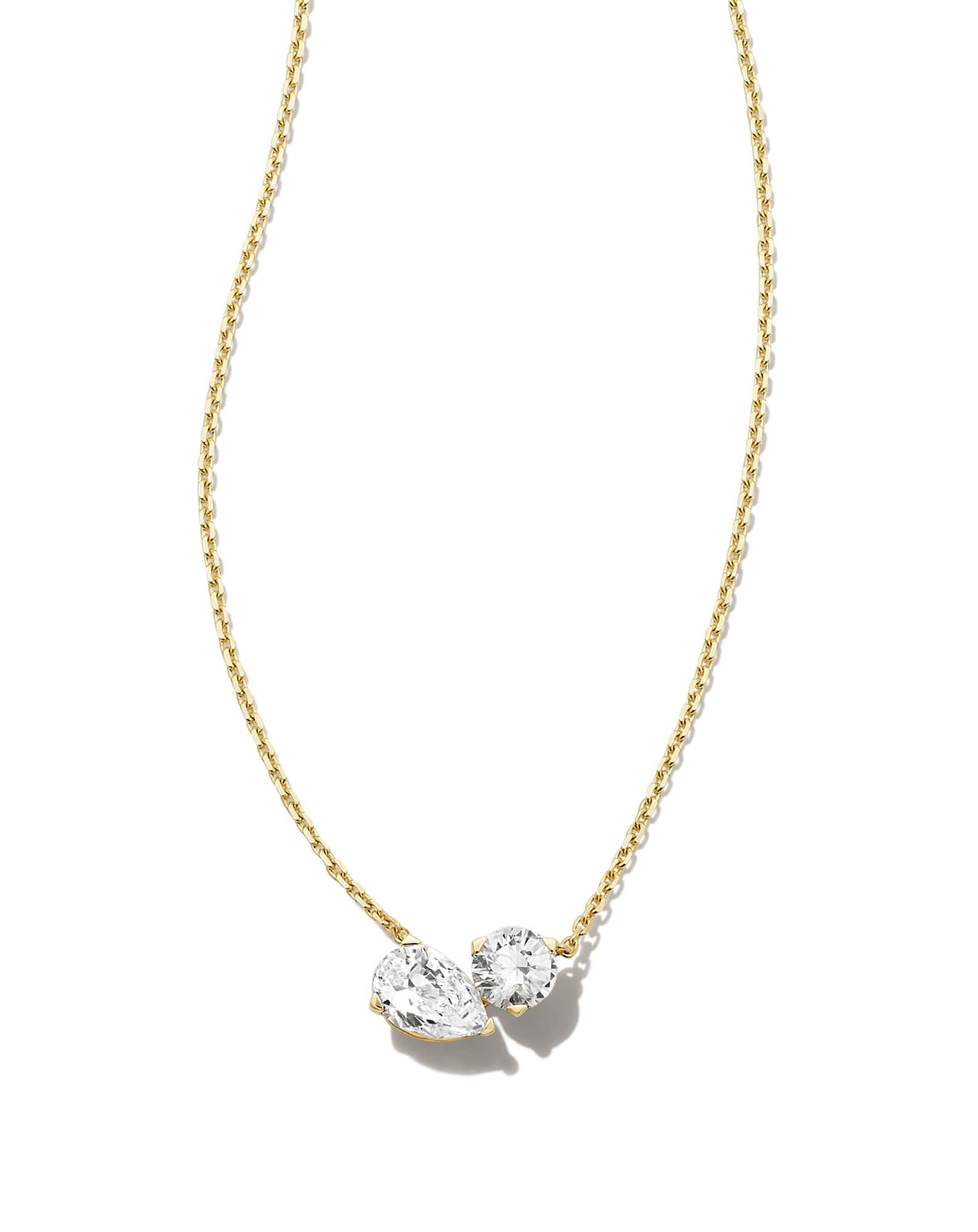 Lab Grown Diamond Toi et Moi Pendant Necklace