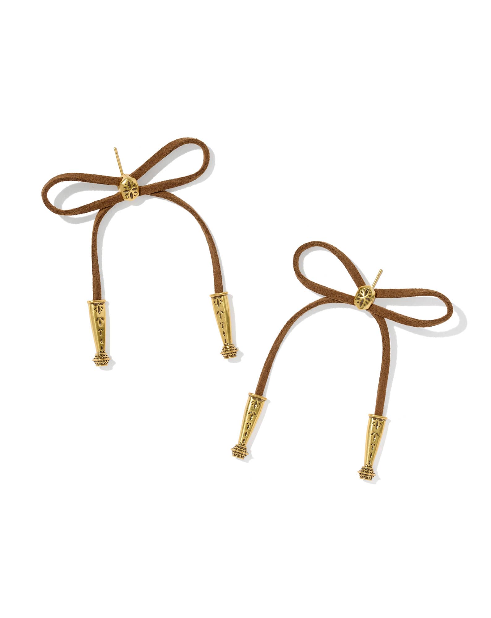Tedi Vintage Gold Bow Statement Earrings