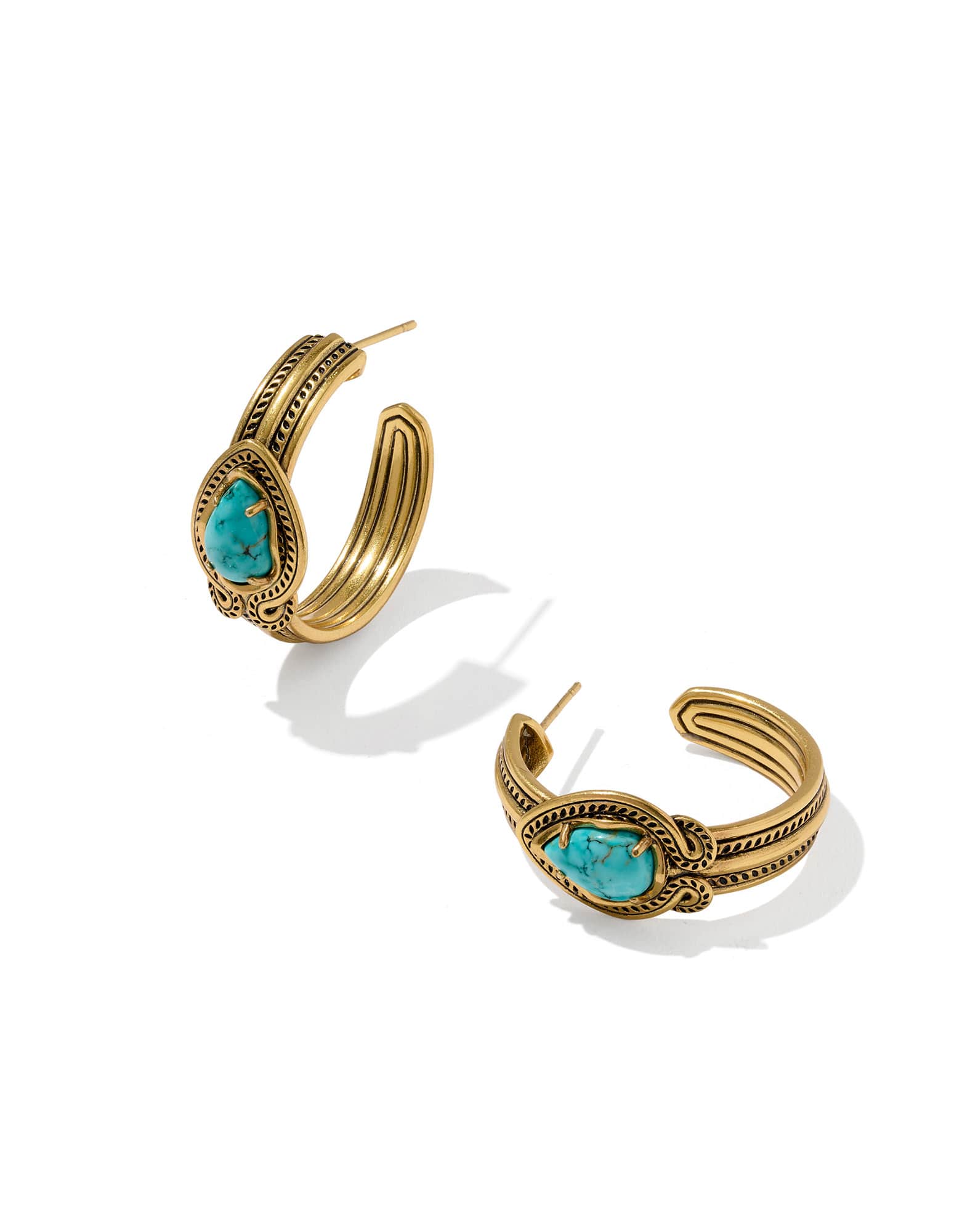 Tedi Vintage Gold Huggie Earrings