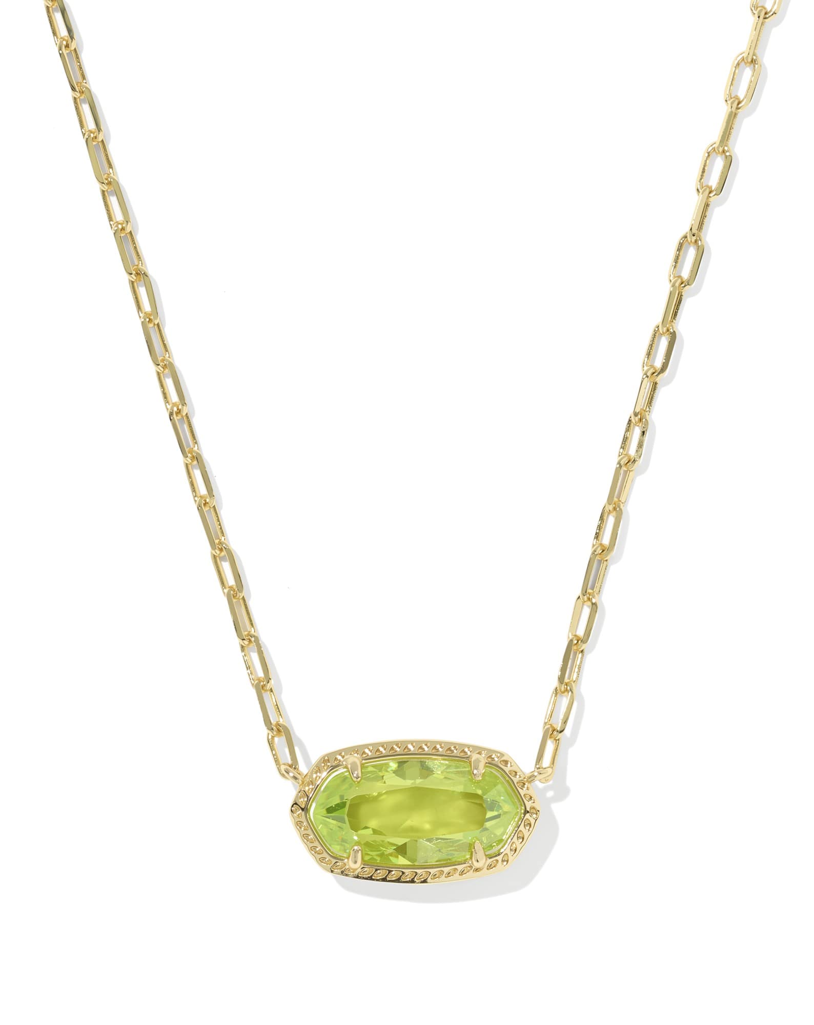 Elisa Luxe Gold Short Pendant Necklace 