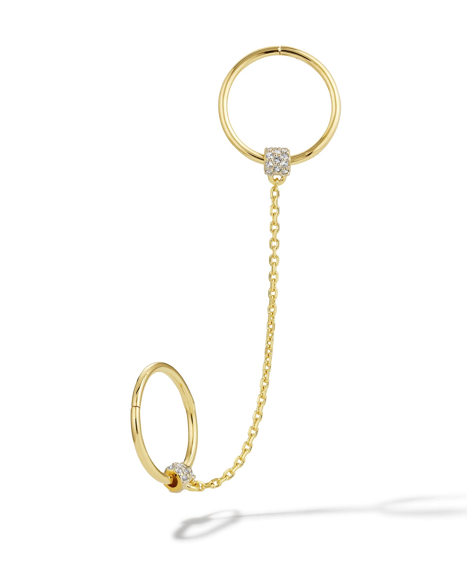 Bristol 18k Gold Vermeil Ear Cuff Set in White Sapphire