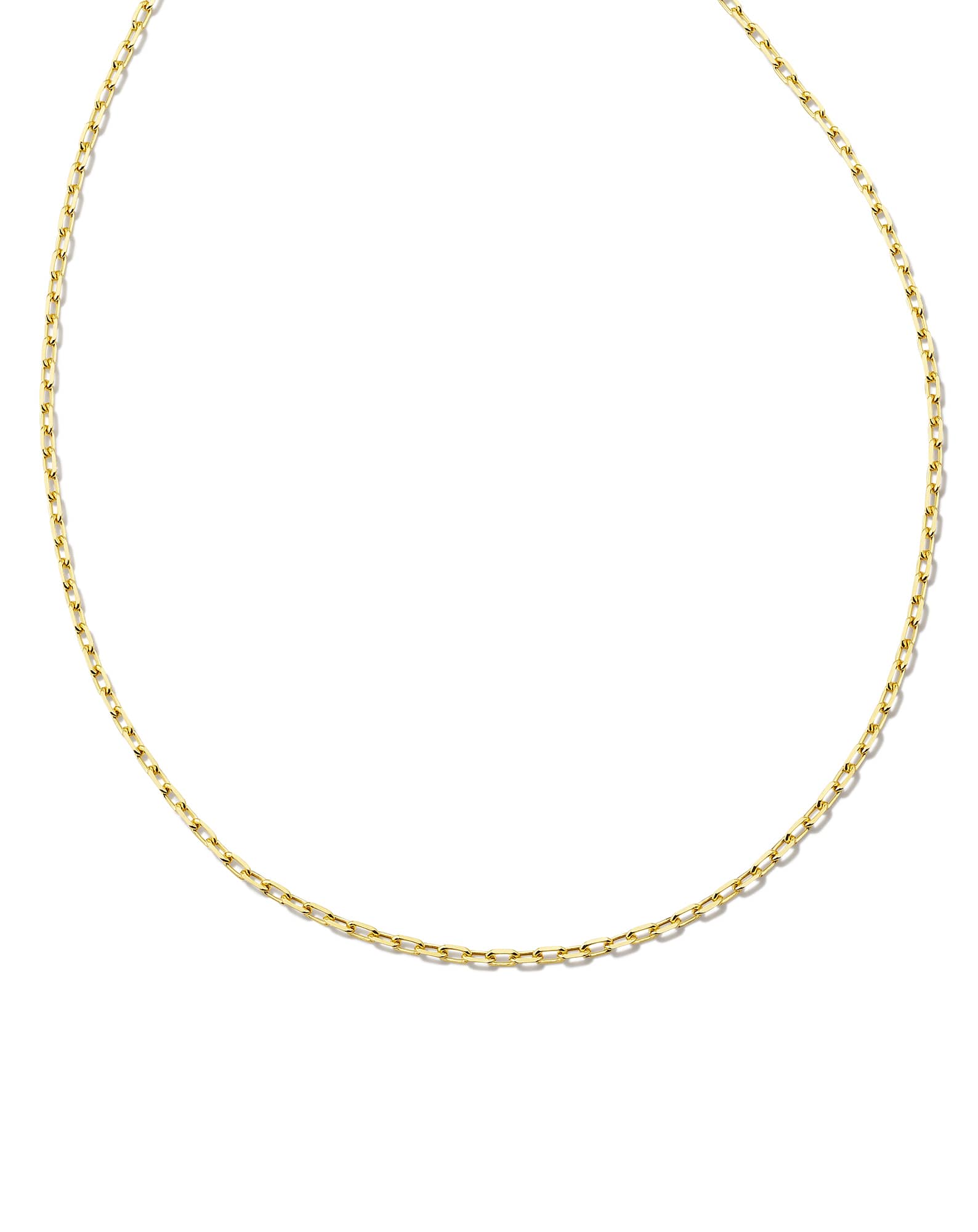 Mini Paperclip Chain Necklace in 18k Gold Vermeil