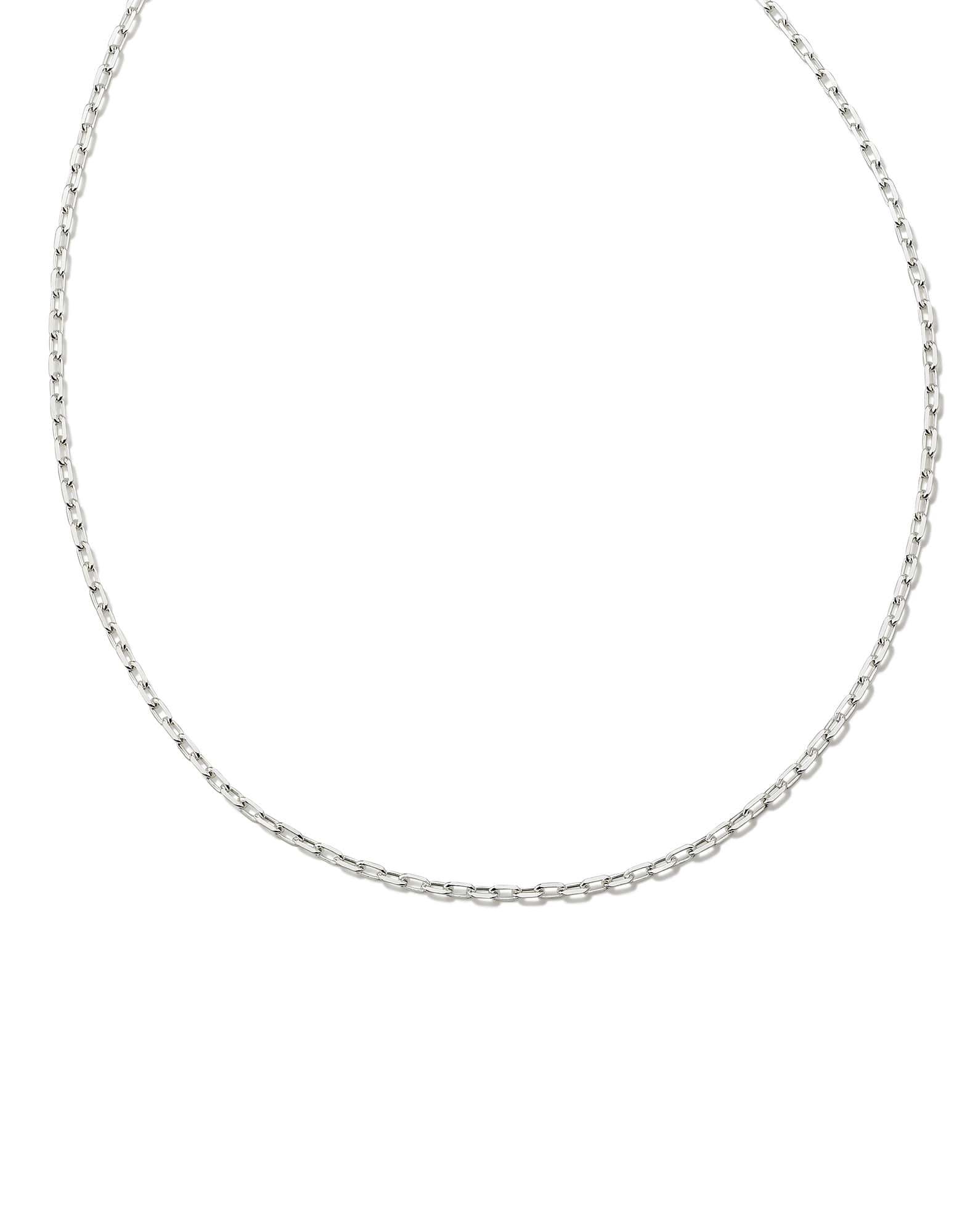 Mini Paperclip Chain Necklace in Sterling Silver