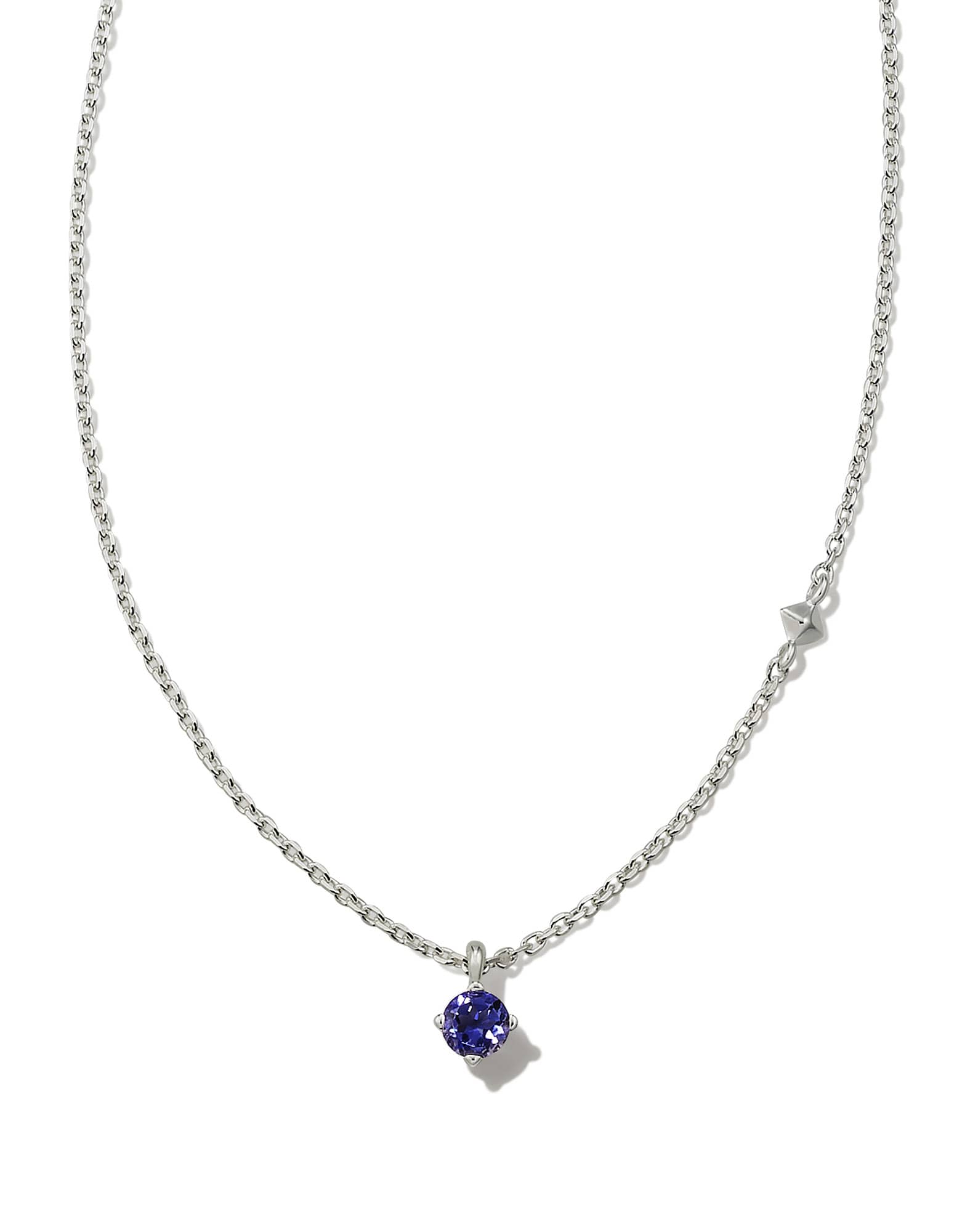 Maisie Sterling Silver Pendant Necklace in Blue Iolite
